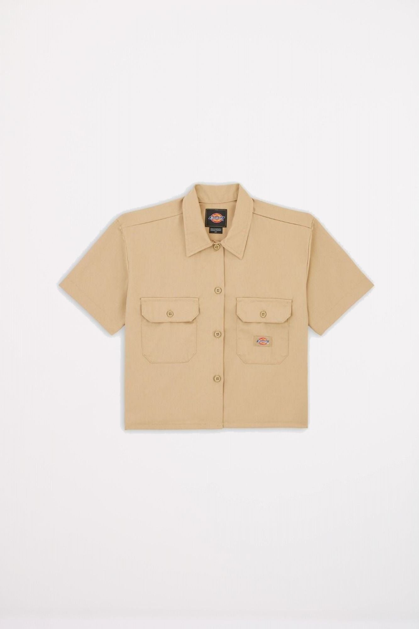 DICKIES WORK SHIRT CROPPED en color VERDE (2)