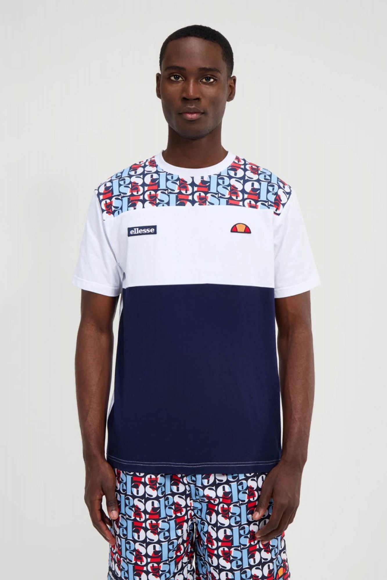 ELLESSE BLOCK AOP TEE en color BLANCO (1)