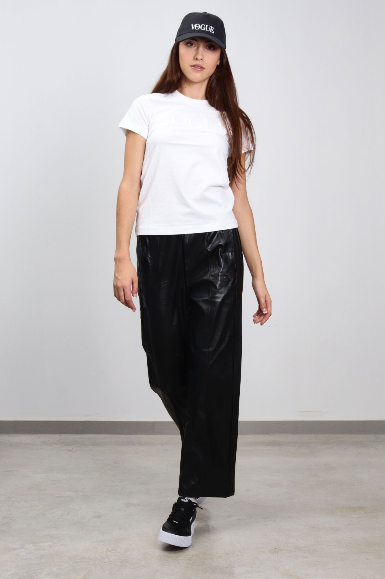 PUMA FAUX LEATHER PANTS en color NEGRO (1)