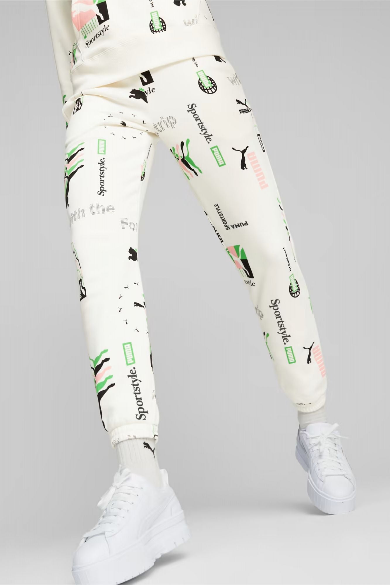 PUMA CLASSICS PRINTED WOMEN'S SWEATPANTS en color BLANCO (1)