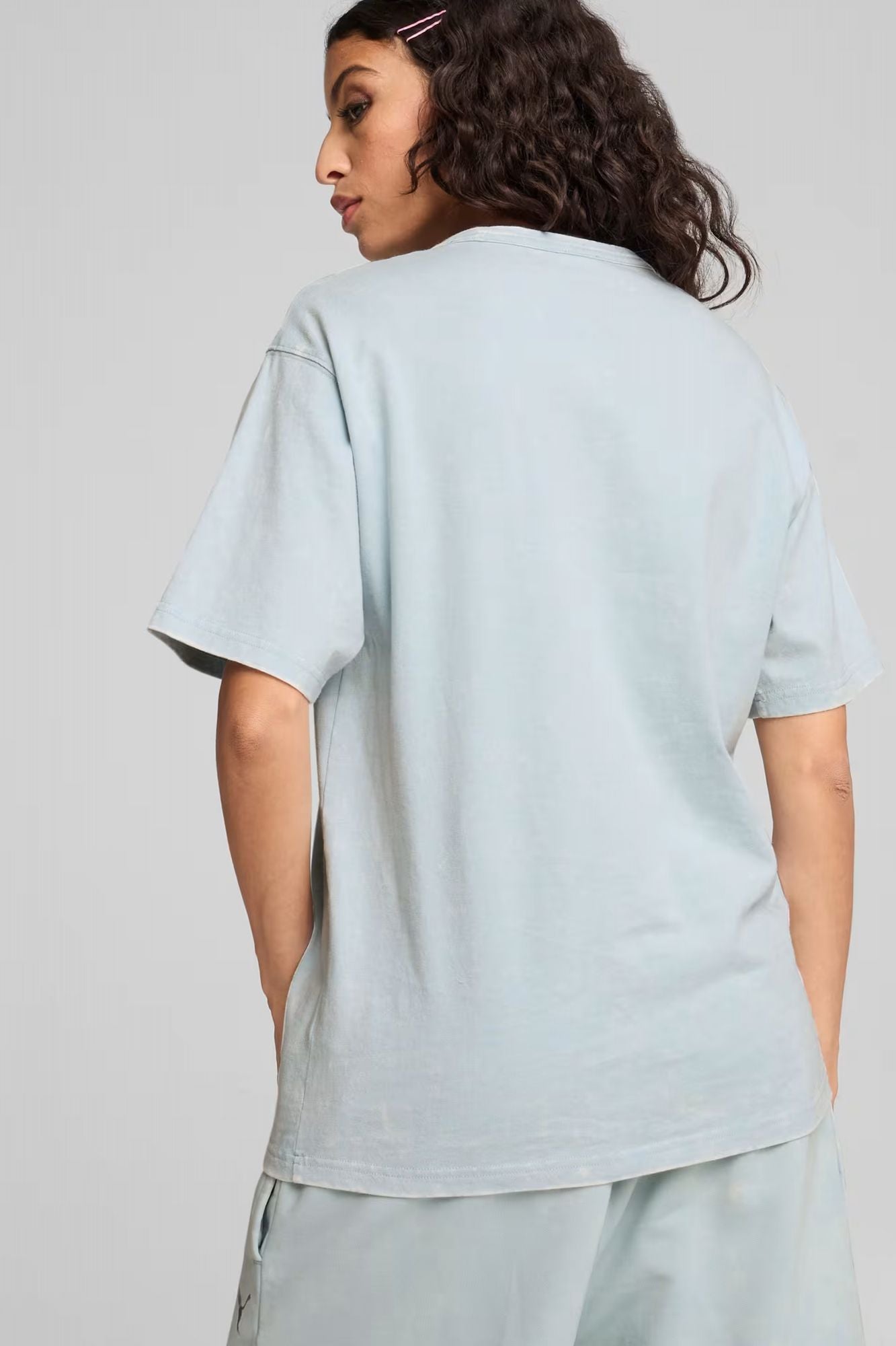 PUMA DARE TO RELAXED WASHED TEE en color AZUL (3)