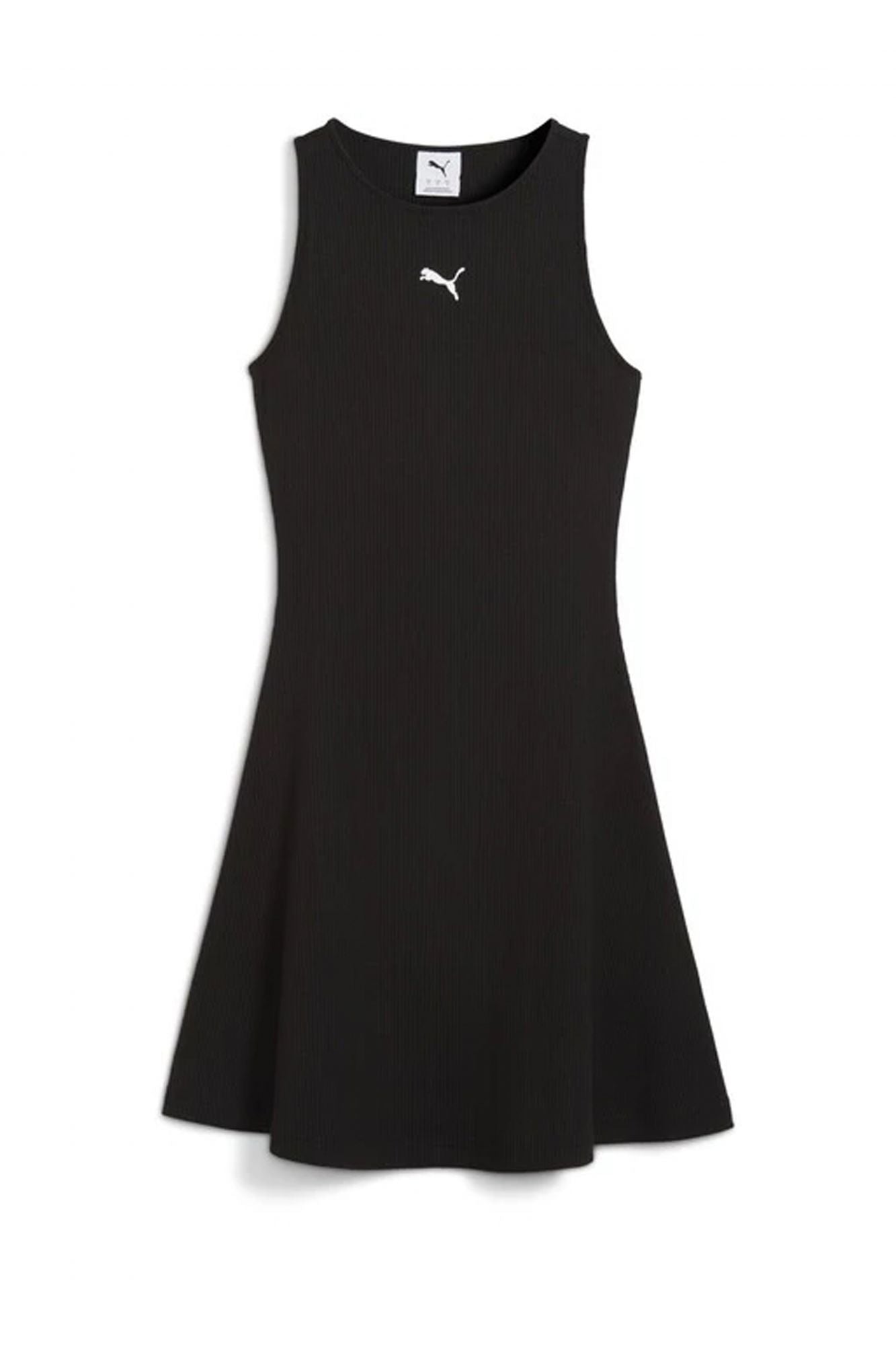 PUMA WARDROBE ESS RIBBED DRESS en color NEGRO (1)