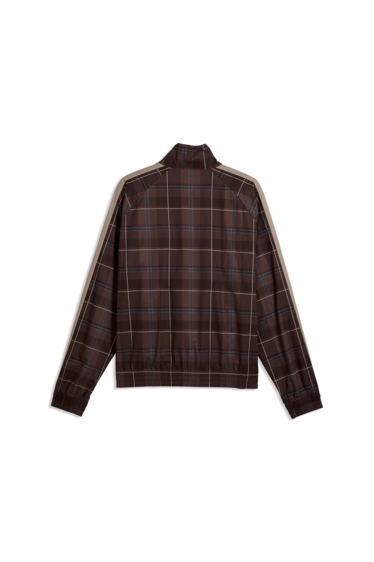 PUMA T7 RELAXED TARTAN WOVEN TRACK JACKET en color MARRON (1)