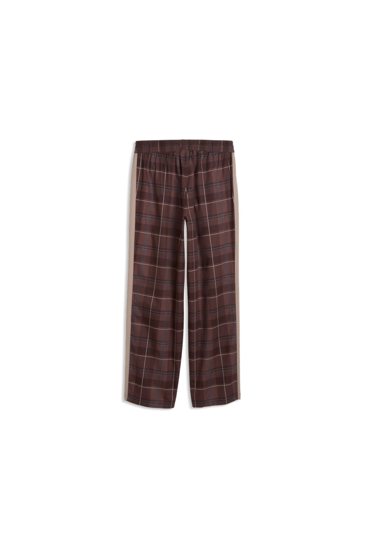 PUMA T7 RELAXED TARTAN WOVEN TRACK PANTS OP en color MARRON (2)