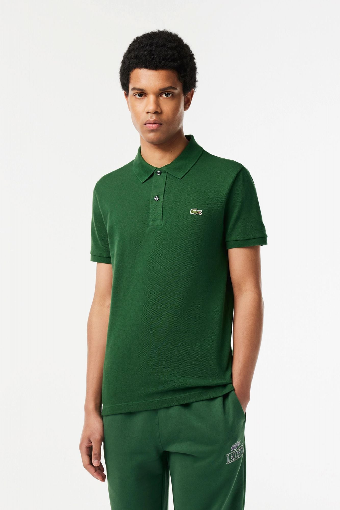 LACOSTE CHEMISE SPORTSWEAR SLIM FIT en color VERDE (1)