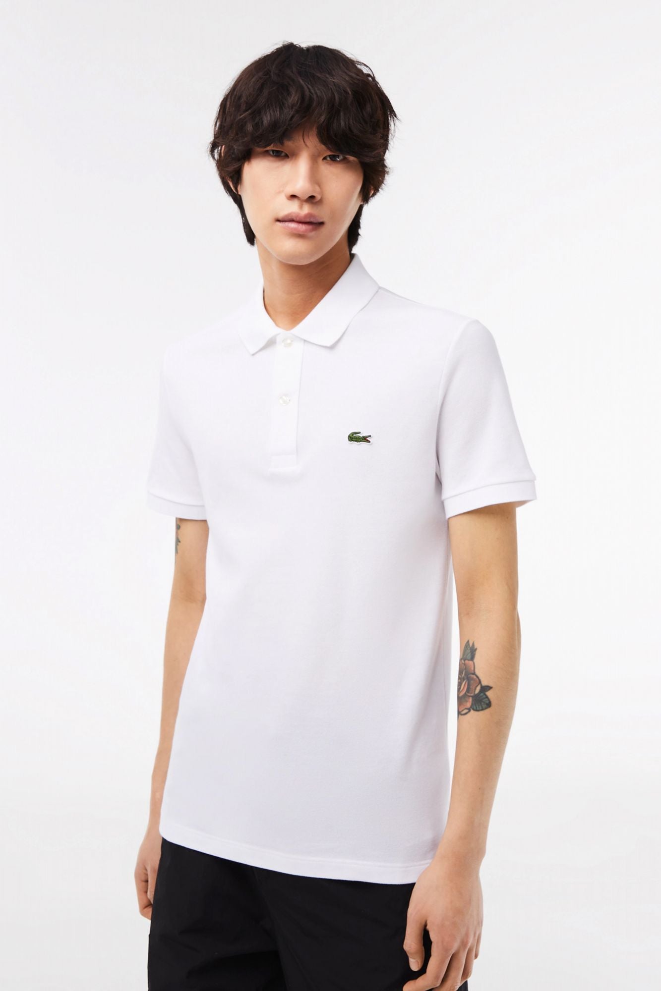 LACOSTE CHEMISE SPORTSWEAR SLIM FIT en color BLANCO (1)