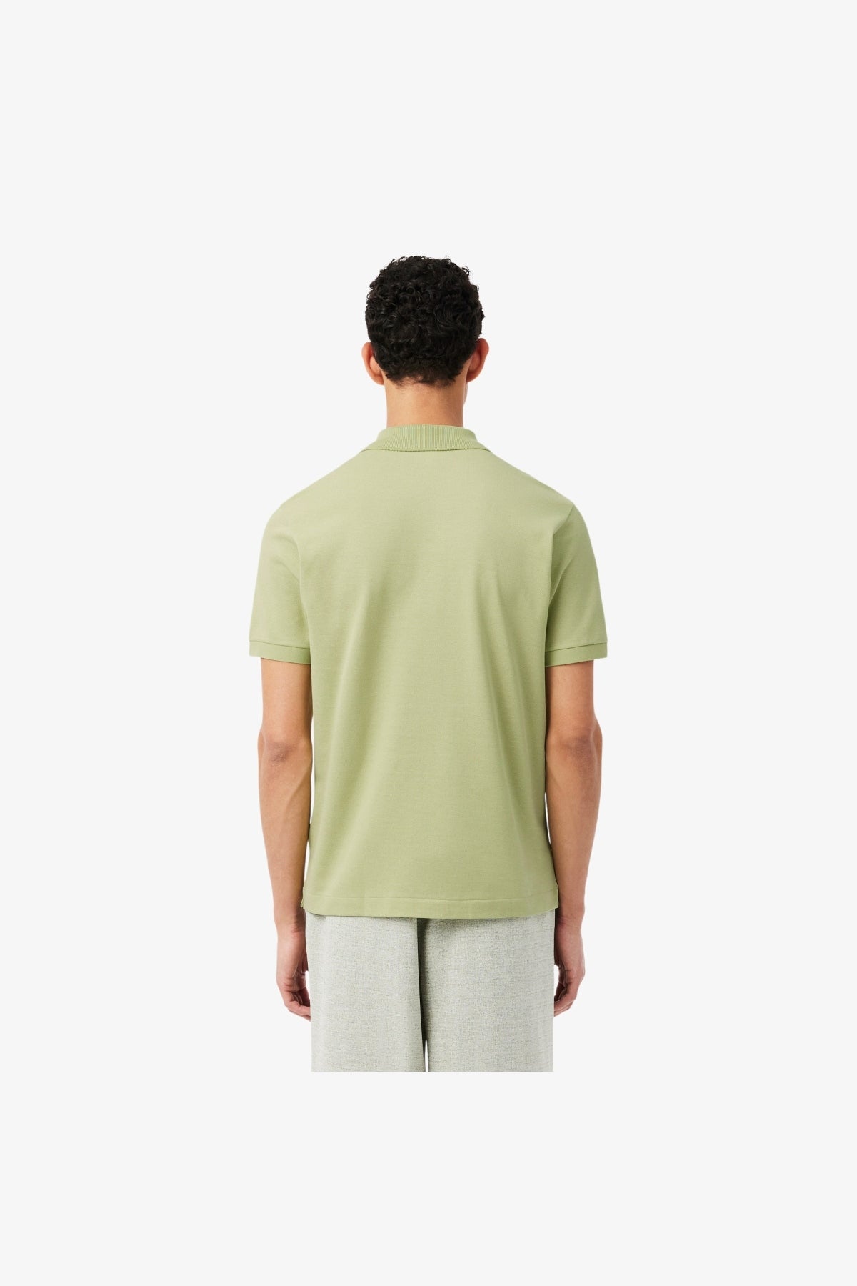 LACOSTE L1212 SHORT SLEEVED RIBBED COLLAR S en color VERDE (2)