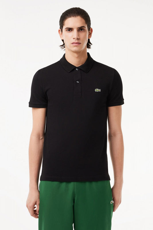 LACOSTE L1212 SHORT SLEEVED RIBBED COLLAR S en color NEGRO (1)