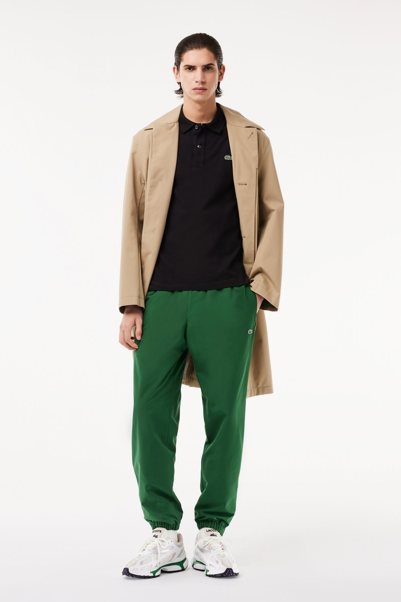 LACOSTE L1212 SHORT SLEEVED RIBBED COLLAR S en color NEGRO (4)