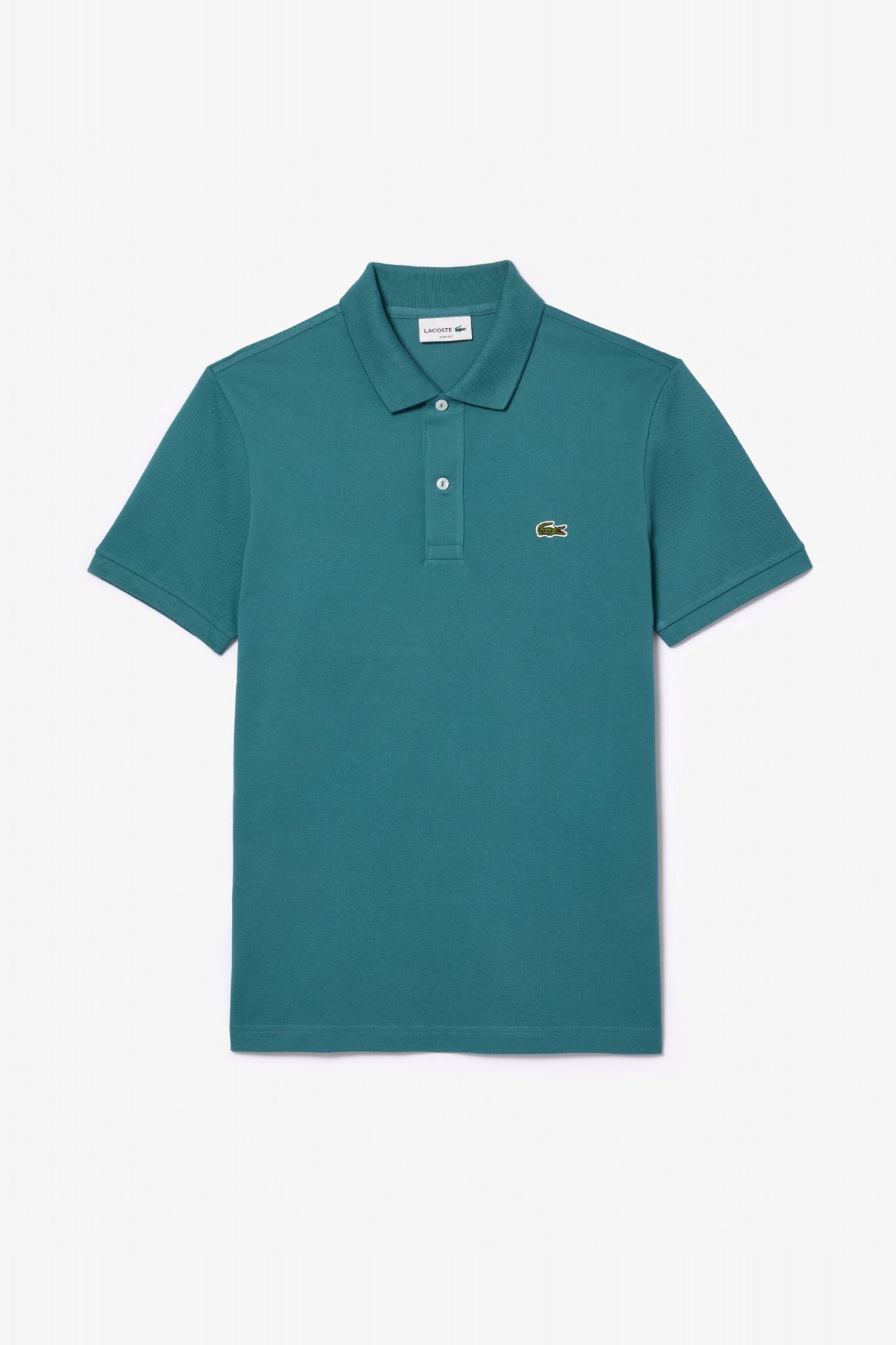LACOSTE L1212 SHORT SLEEVED RIBBED COLLAR S en color AZUL (2)