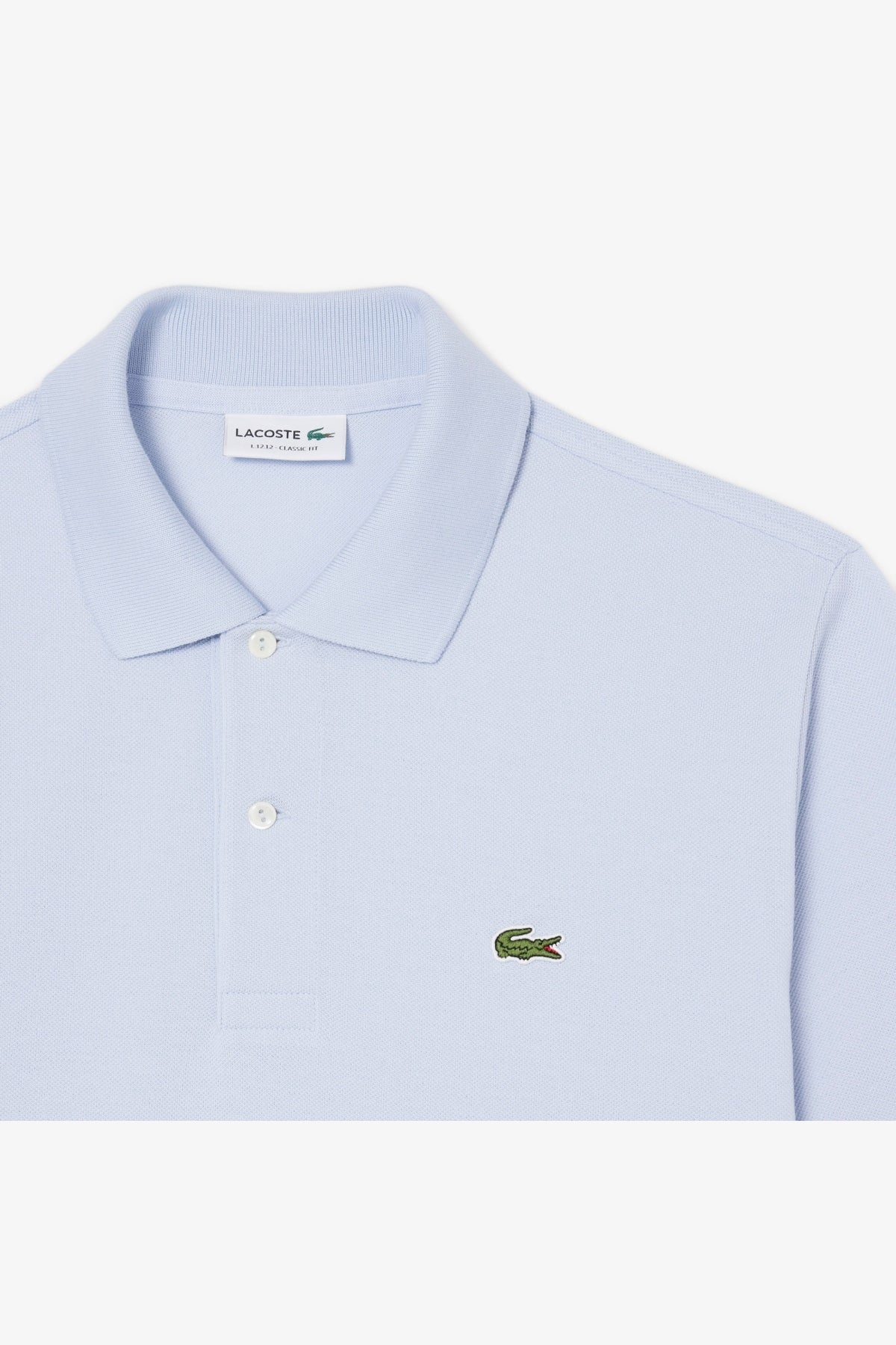 LACOSTE L1212 SHORT SLEEVED RIBBED COLLAR S en color AZUL (2)