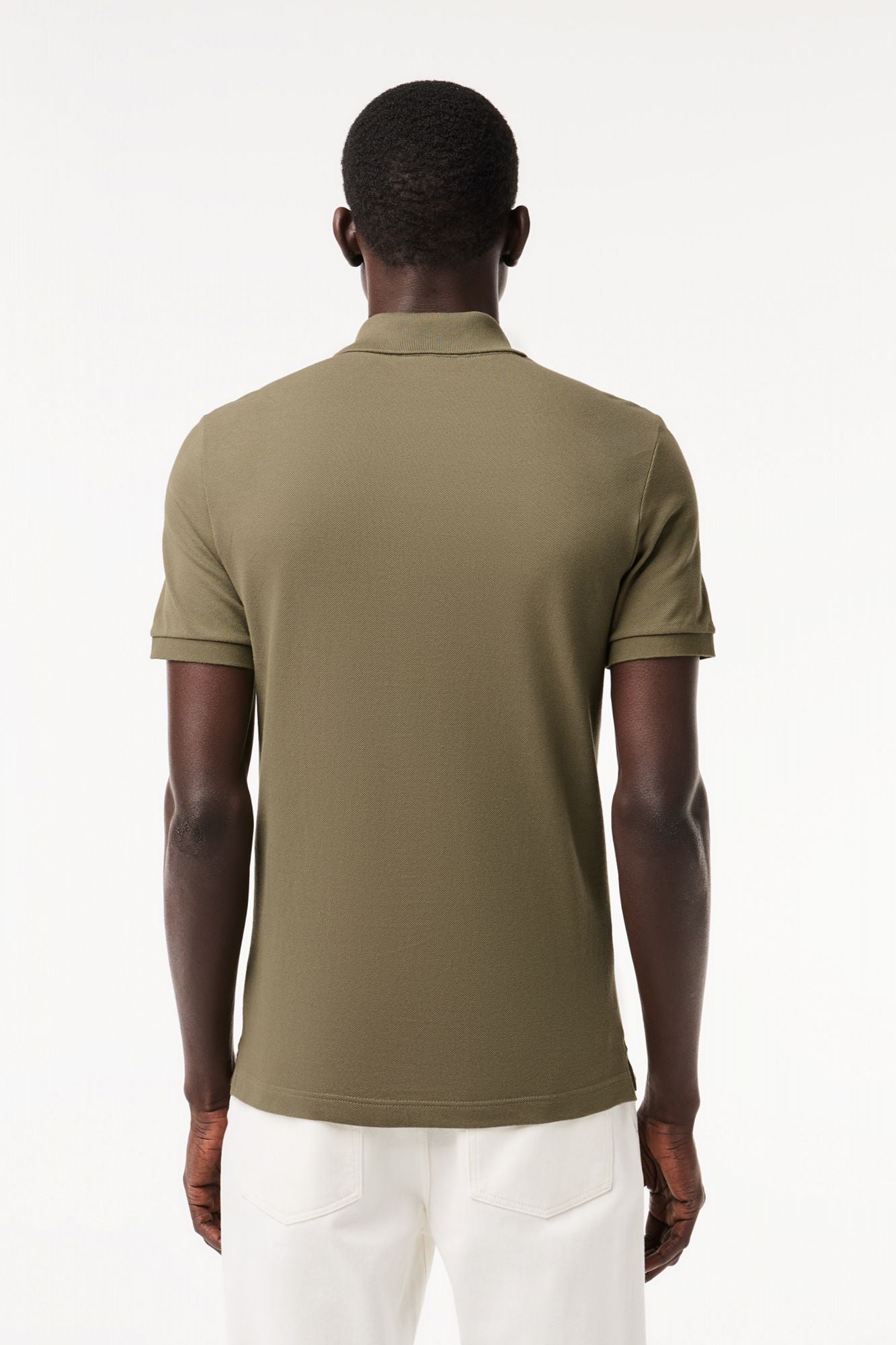 LACOSTE L1212 SHORT SLEEVED RIBBED COLLAR S en color VERDE (3)
