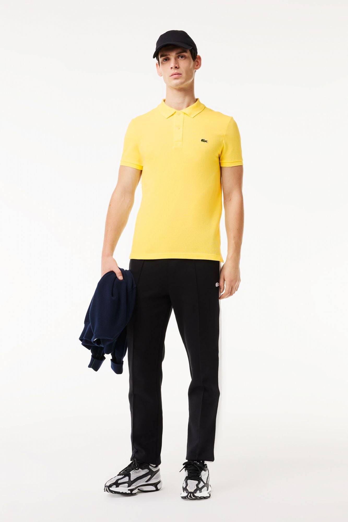 LACOSTE L1212 SHORT SLEEVED RIBBED COLLAR S en color AMARILLO (4)