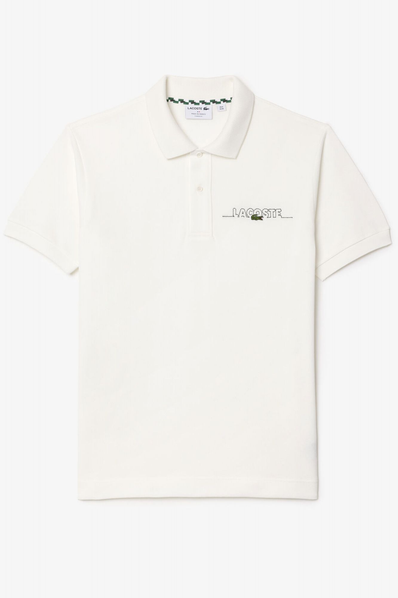 LACOSTE SHORT SLEEVED RIBBED COLLAR en color BLANCO (2)