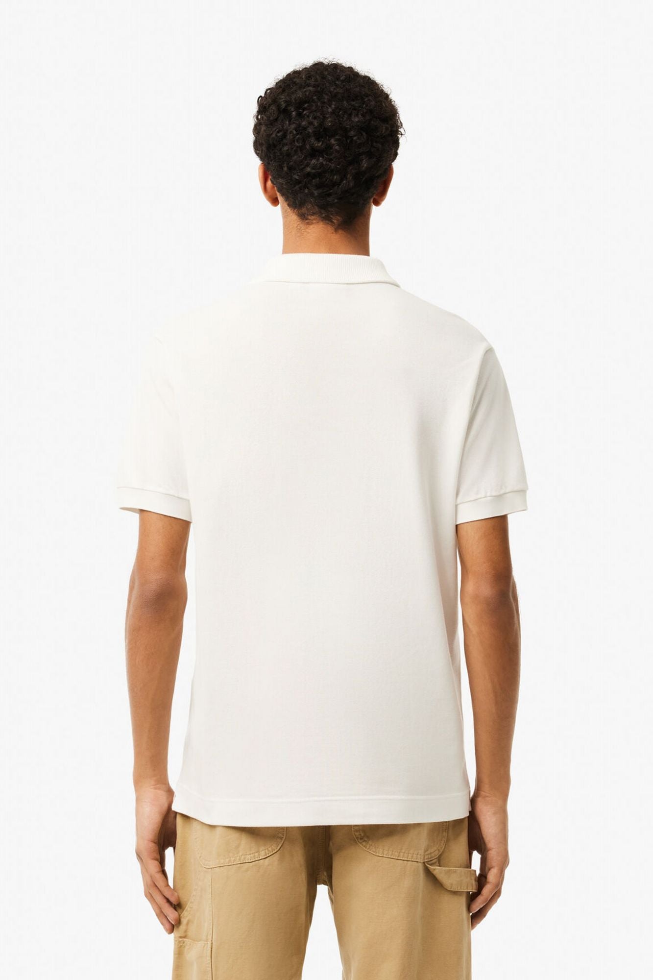 LACOSTE SHORT SLEEVED RIBBED COLLAR en color BLANCO (3)