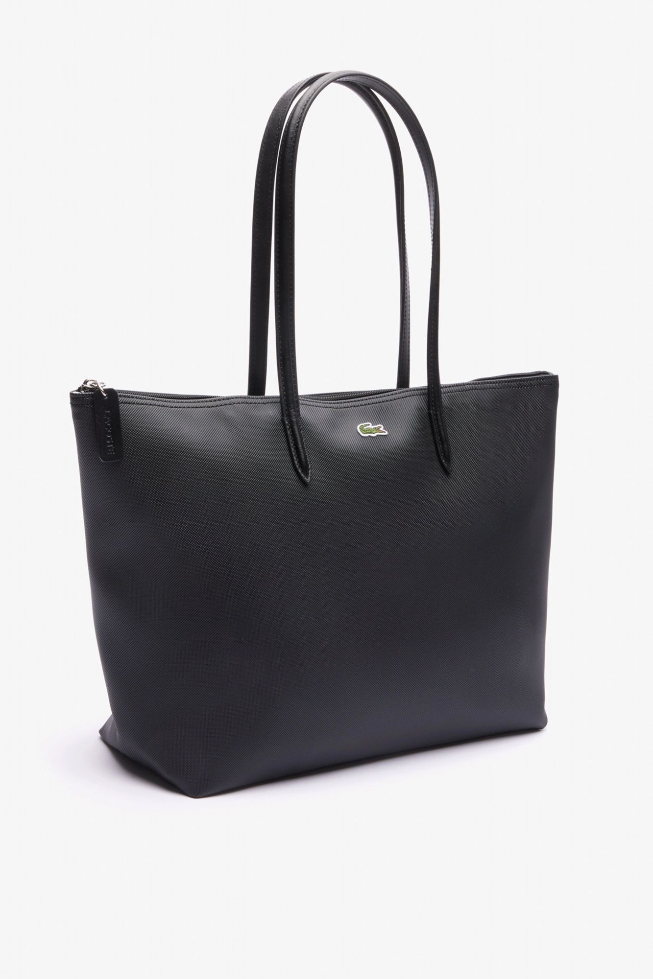 LACOSTE  LARGE COATED CANVAS TOTE en color NEGRO (2)