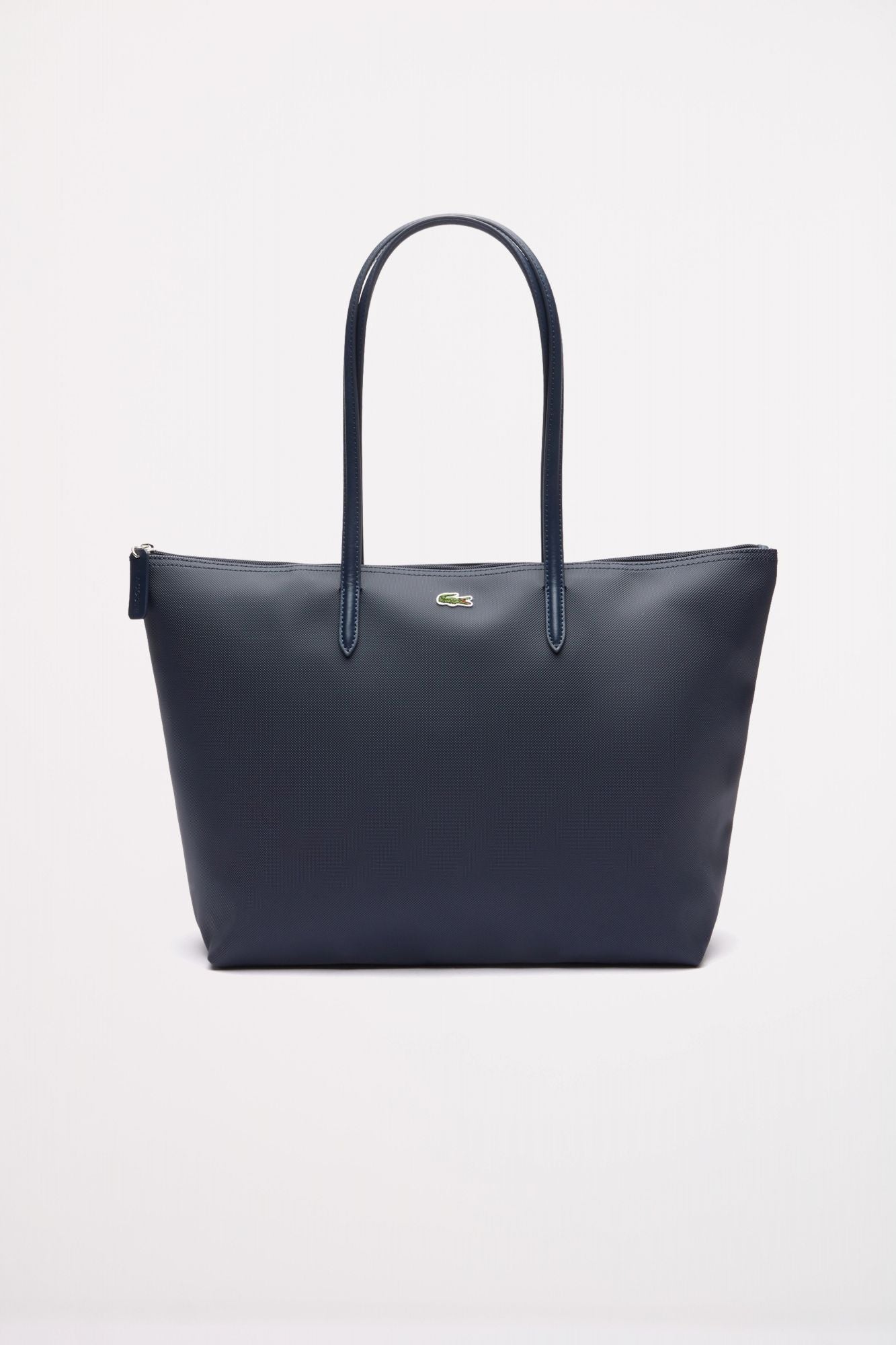 LACOSTE  LARGE COATED CANVAS TOTE en color AZUL (1)