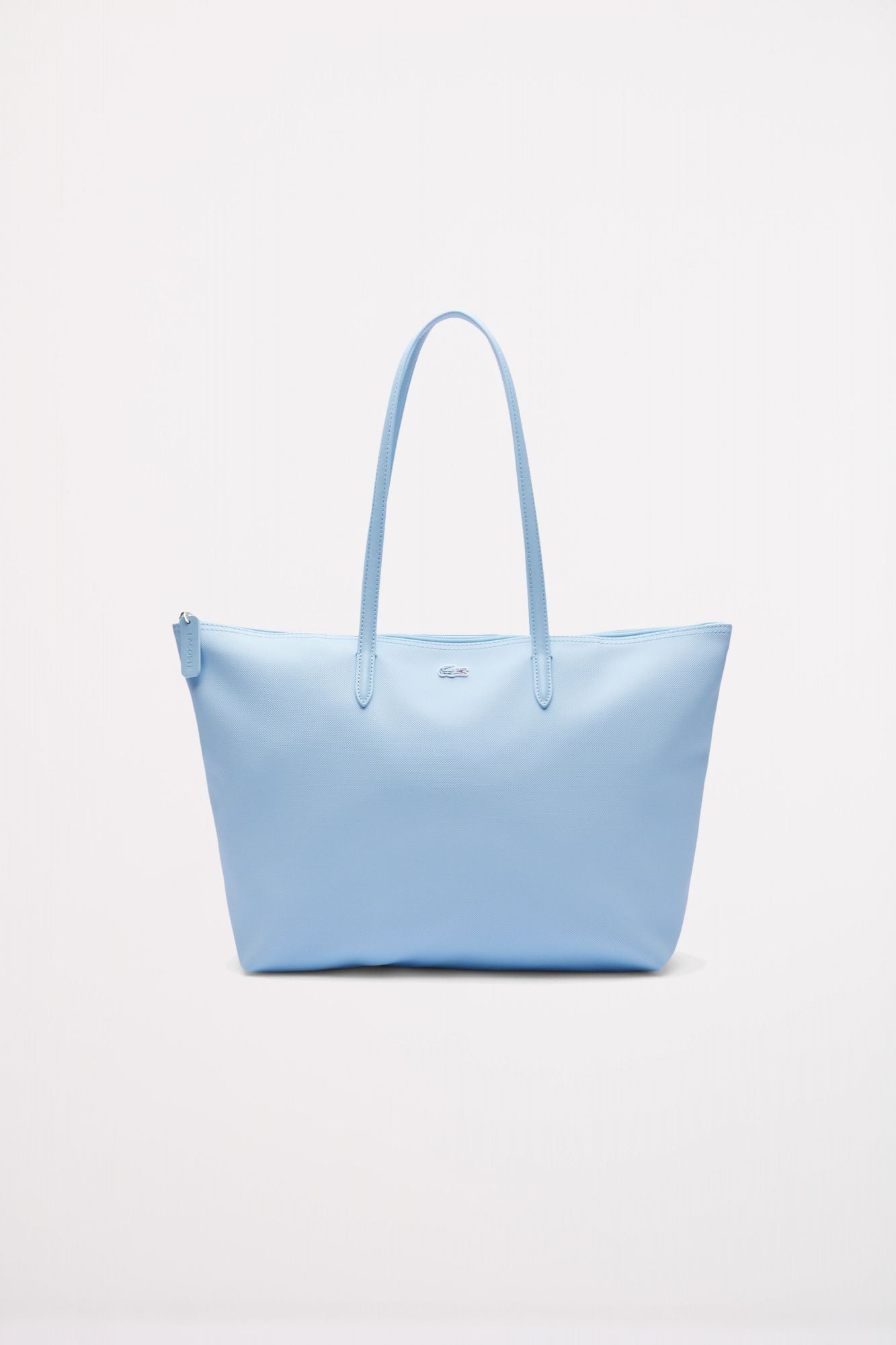 LACOSTE  LARGE COATED CANVAS TOTE en color AZUL (1)