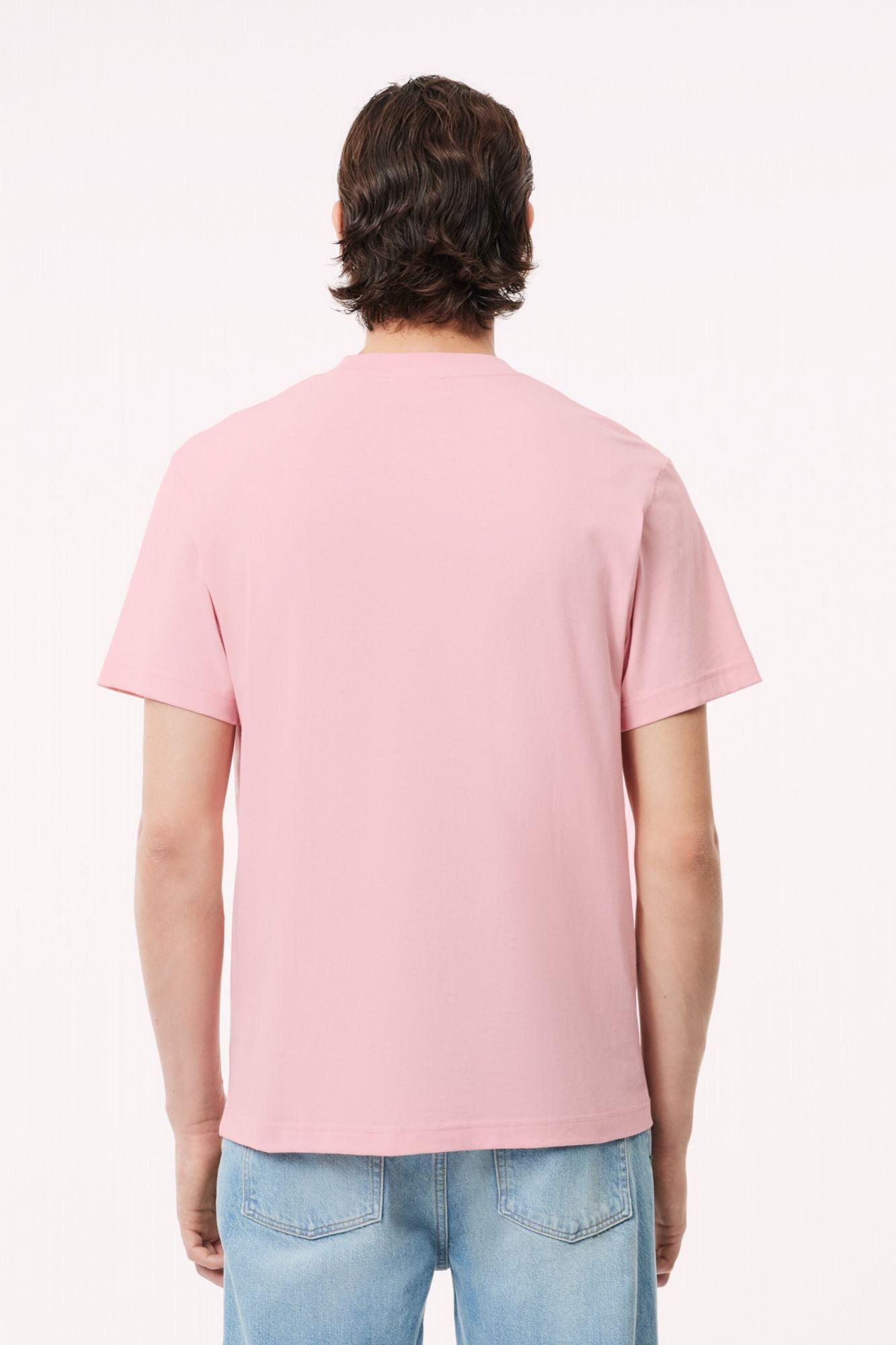 LACOSTE RELAXED FIT SOFT COTTON T-SHIRT en color ROSA (3)