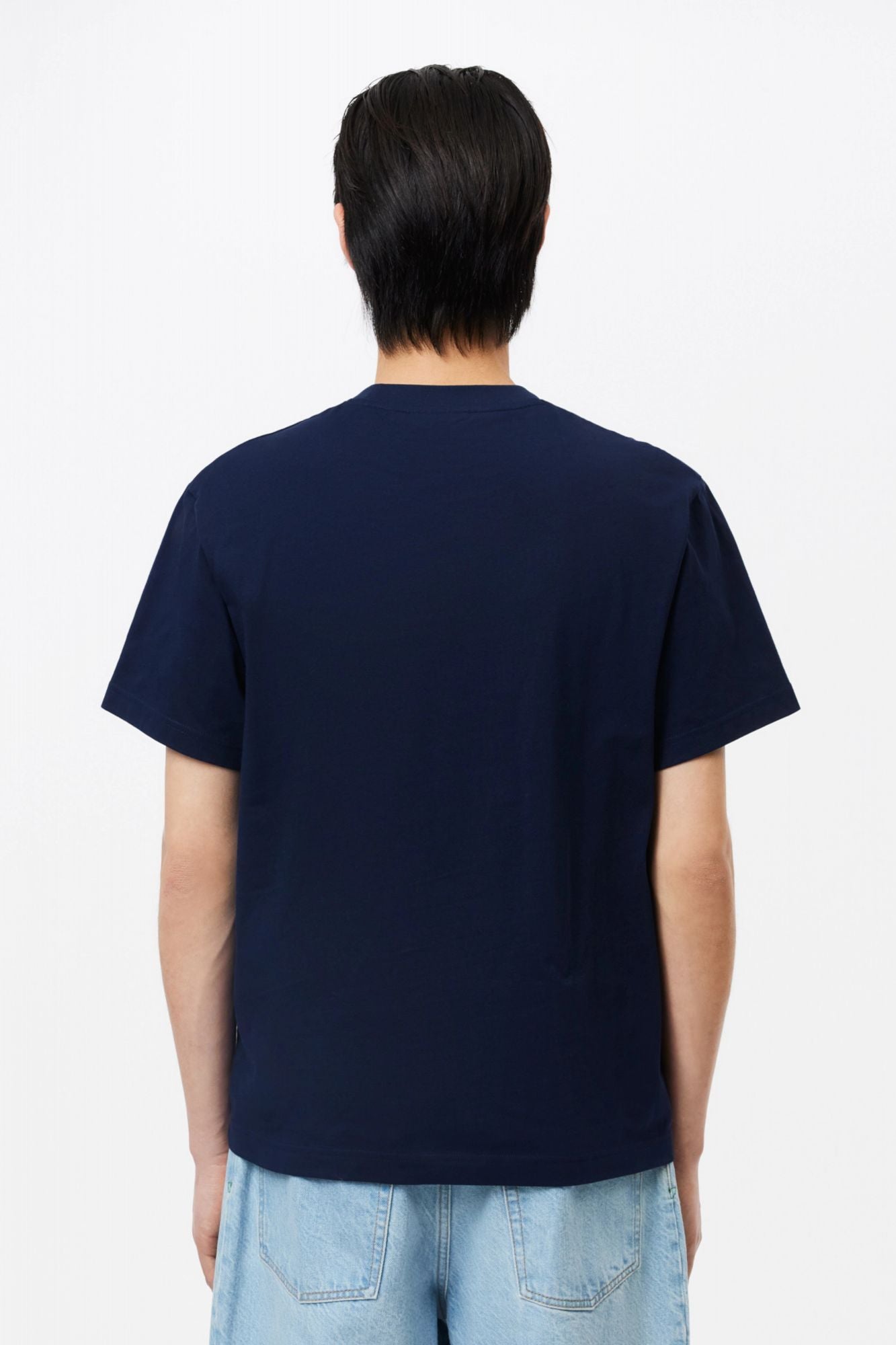 LACOSTE RELAXED FIT SOFT COTTON T-SHIRT en color AZUL (4)
