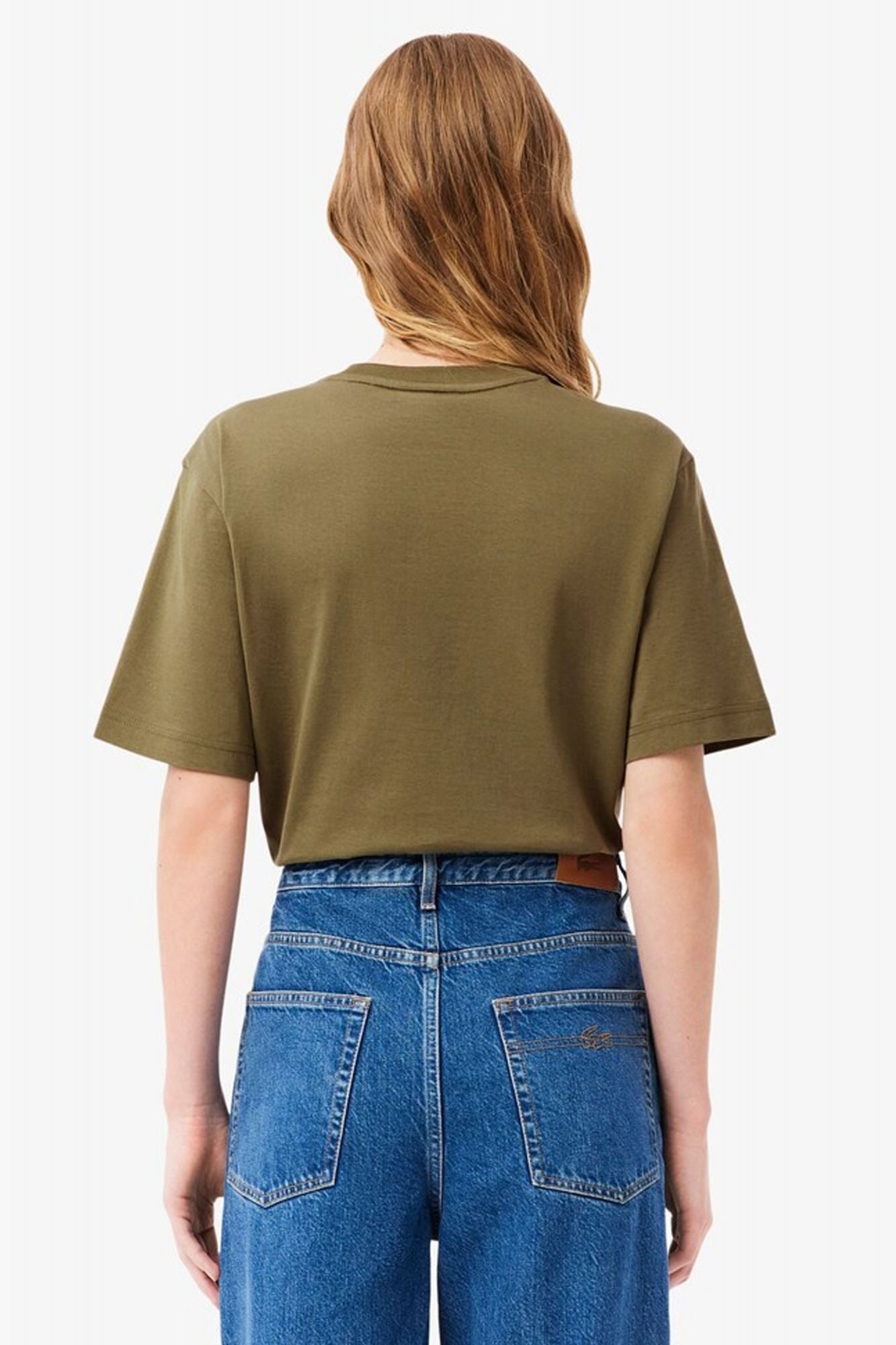 LACOSTE RELAXED FIT SOFT COTTON T-SHIRT en color VERDE (3)