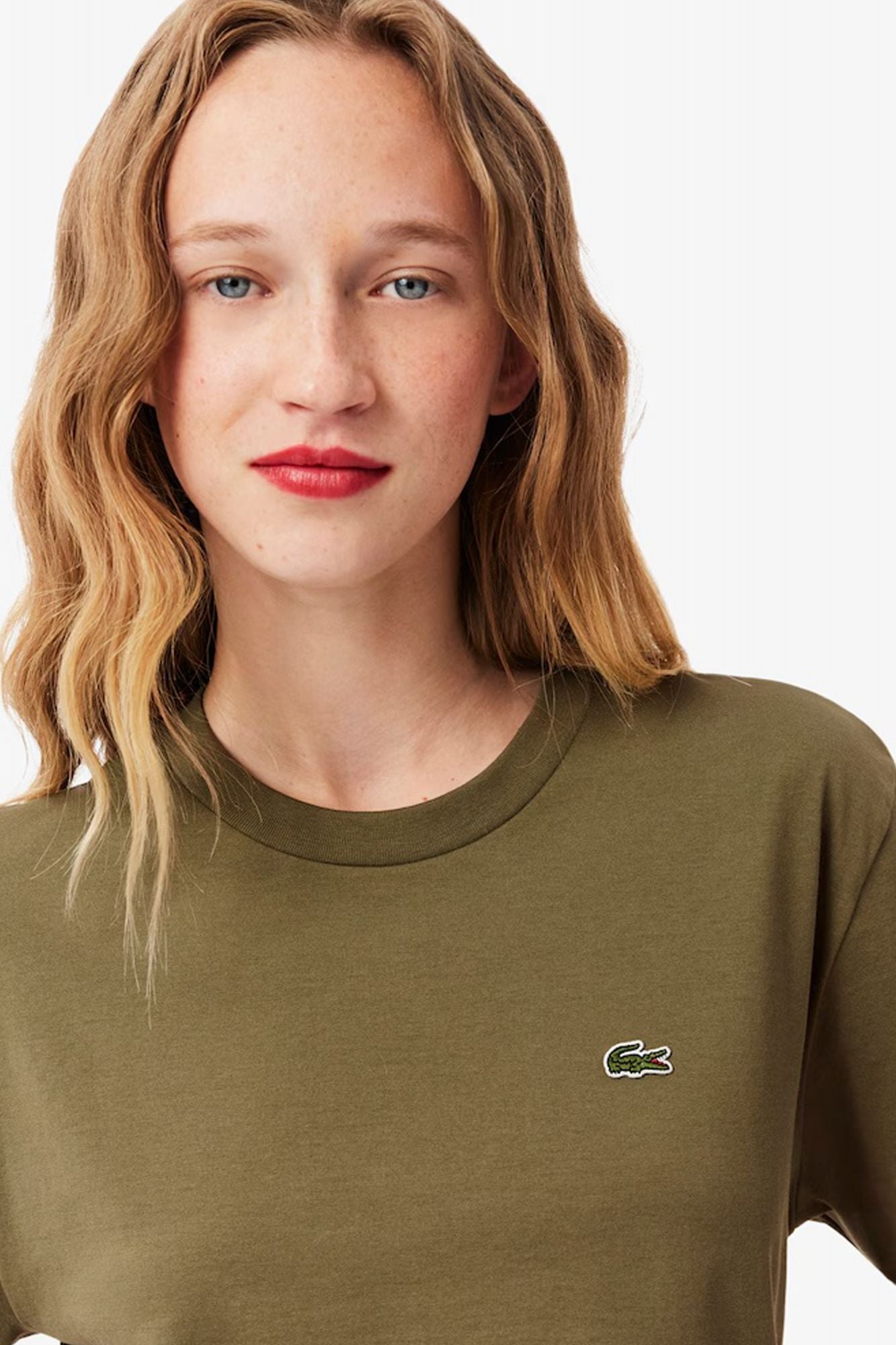 LACOSTE RELAXED FIT SOFT COTTON T-SHIRT en color VERDE (4)