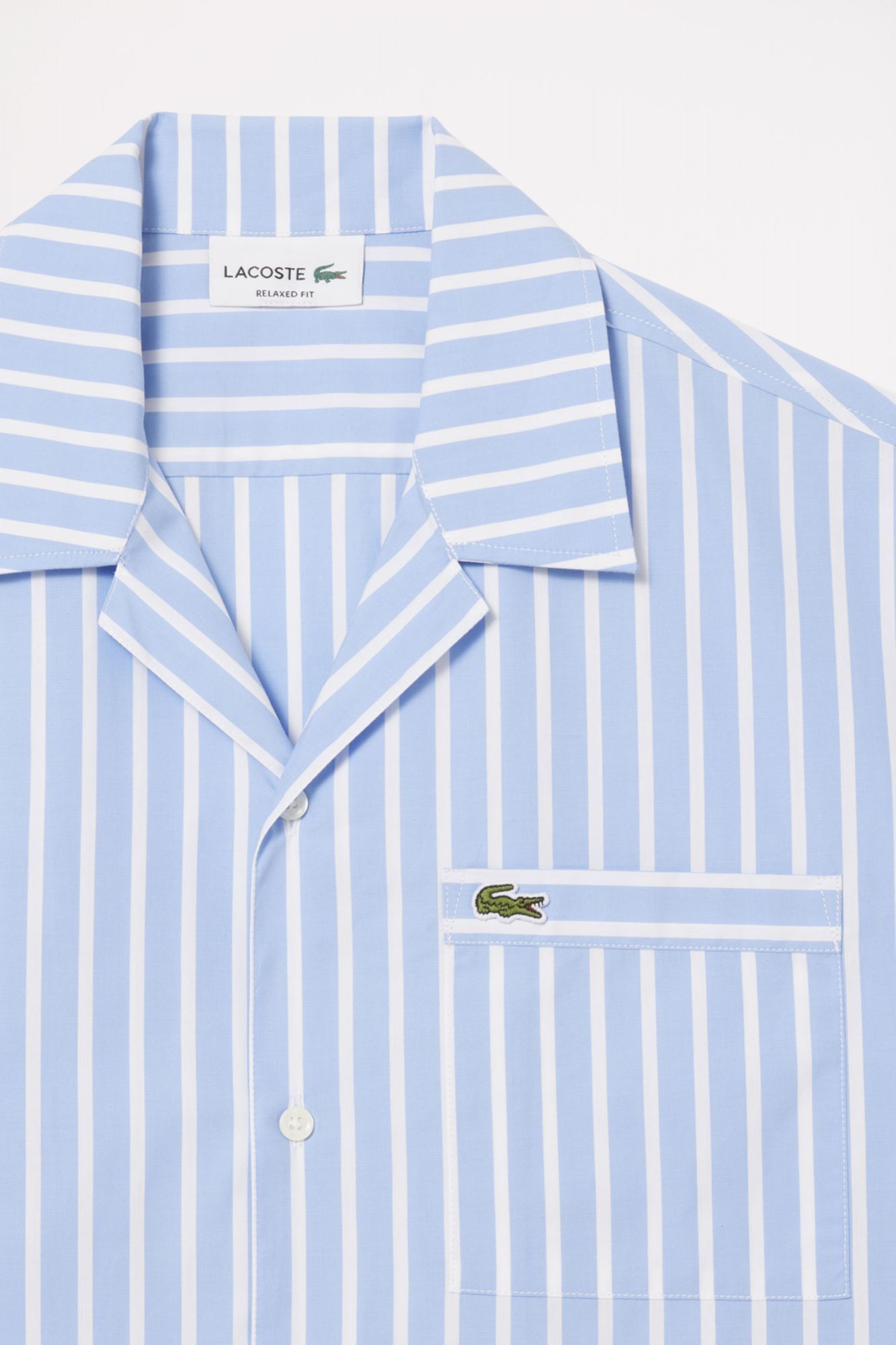 LACOSTE SHORT SLEEVED CASUAL SHIRT en color AZUL (3)