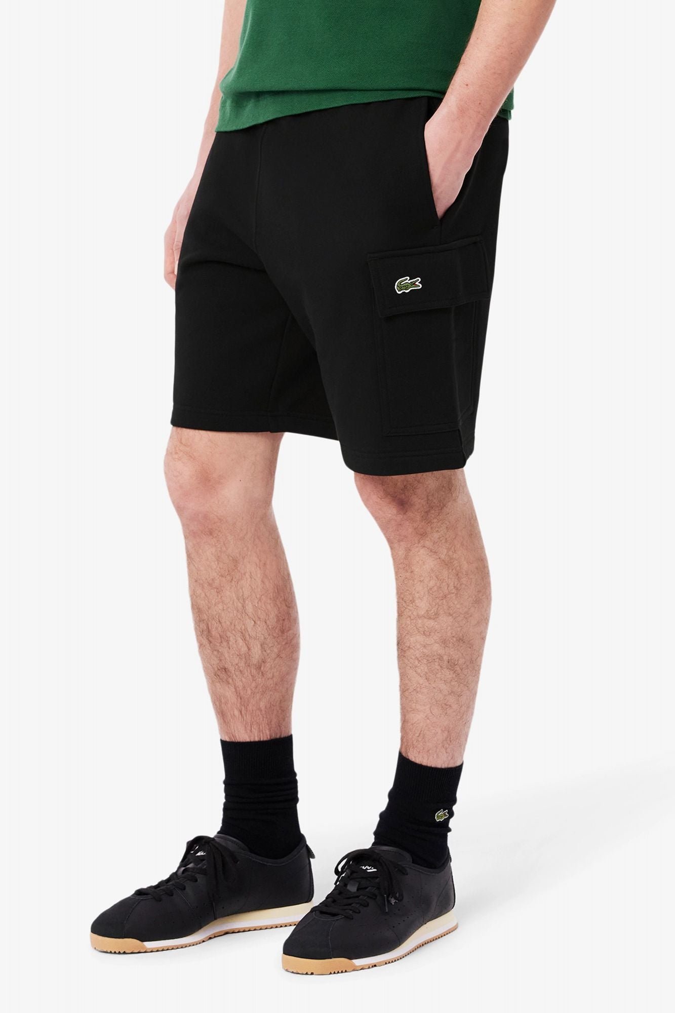 LACOSTE GH9743 SHORTS en color NEGRO (1)