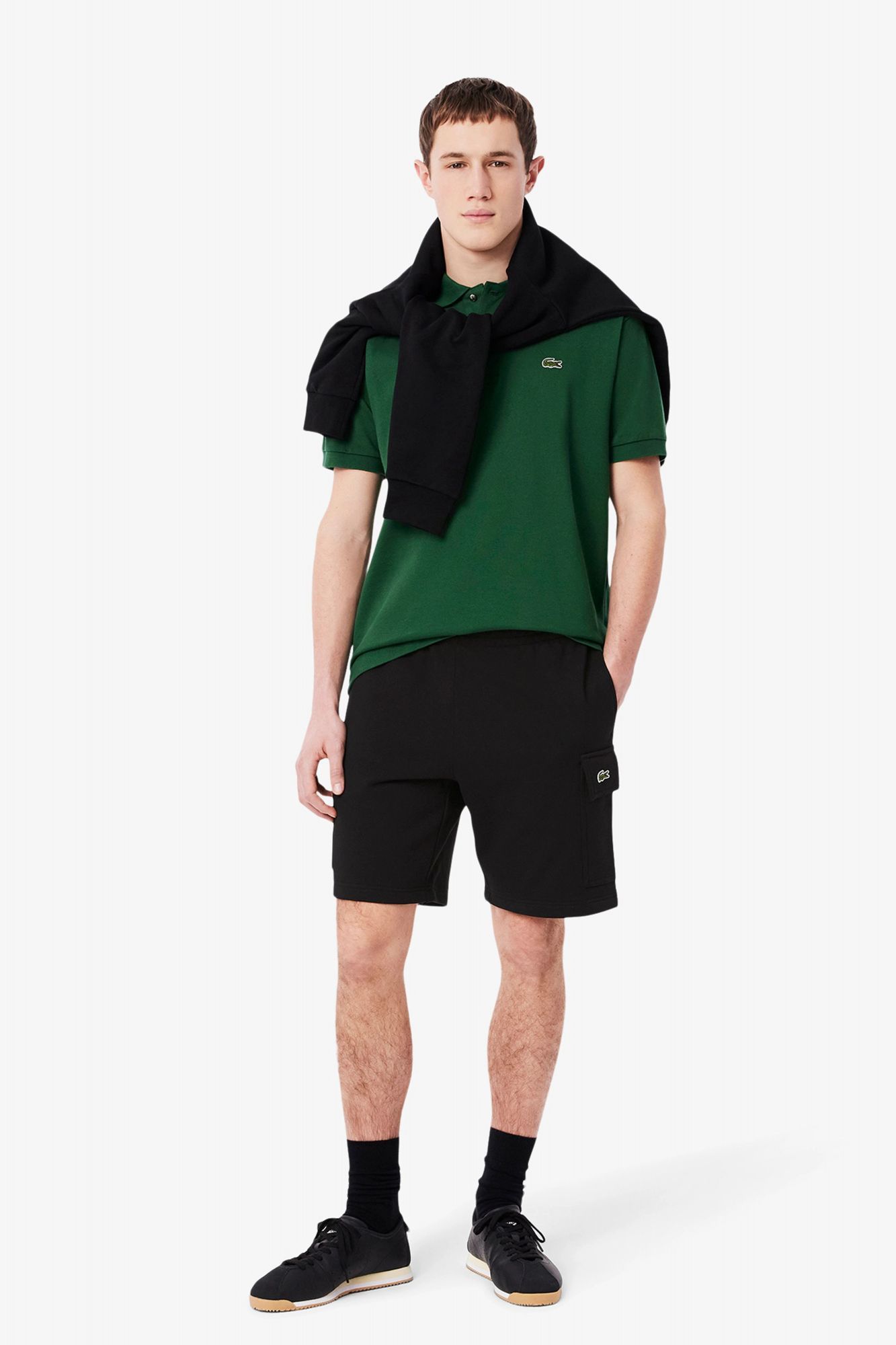 LACOSTE GH9743 SHORTS en color NEGRO (4)