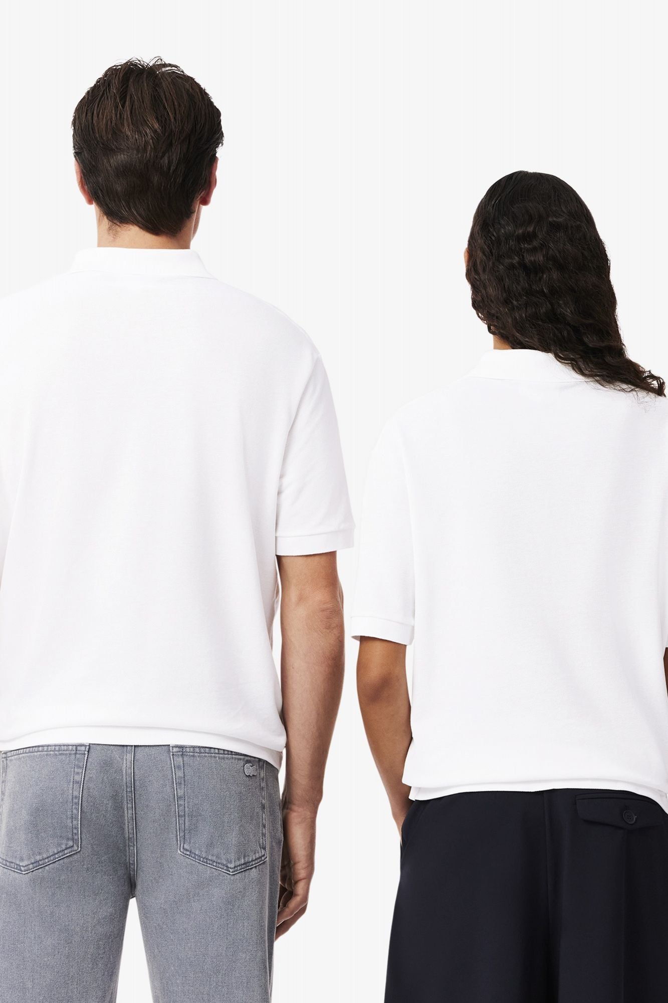 LACOSTE  SHORT SLEEVED RIBBED COLLAR en color BLANCO (3)