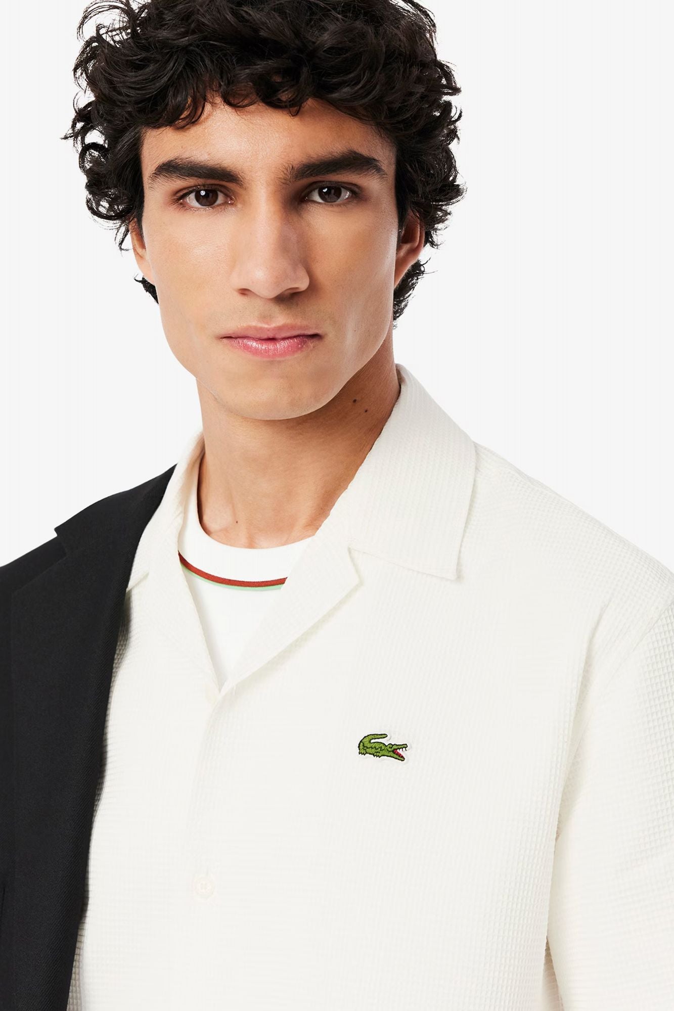 LACOSTE SHORT SLEEVED CASUAL SHIRT en color BLANCO (1)