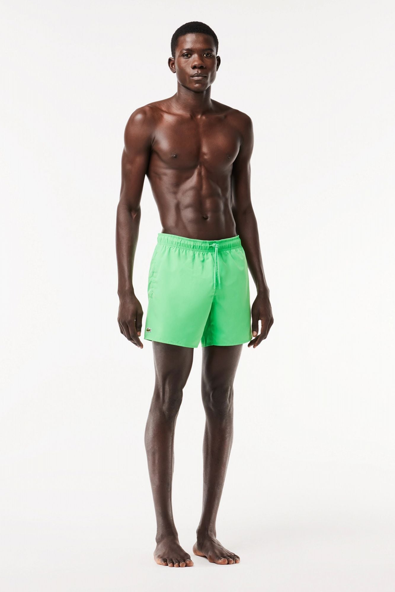 LACOSTE SHORT SLEEVED RIBBED COLLAR en color VERDE (4)