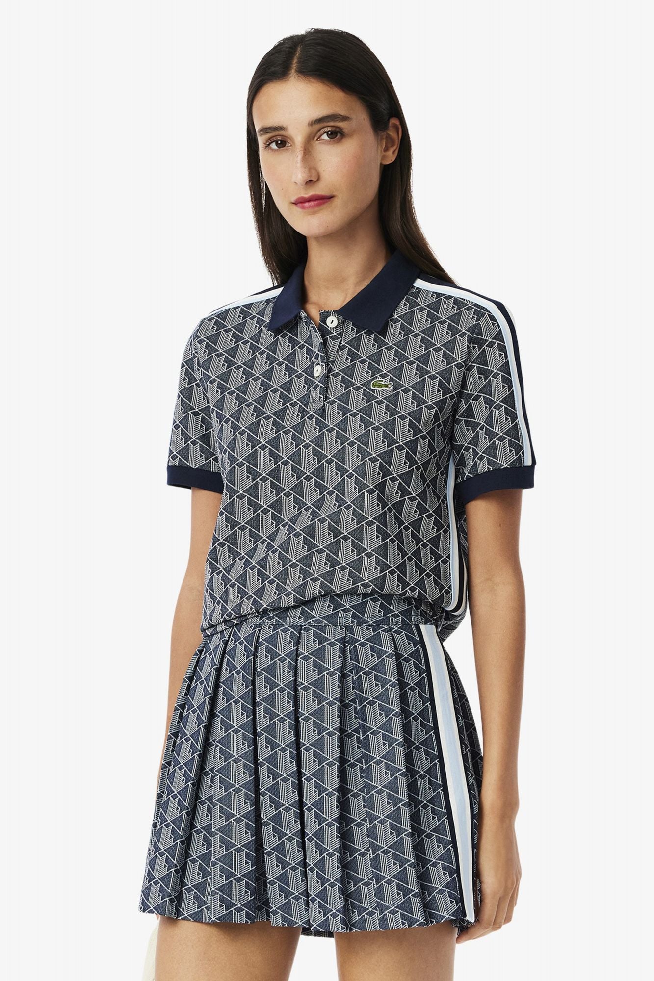 LACOSTE RIBBED COLLAR SHIRT en color AZUL (1)