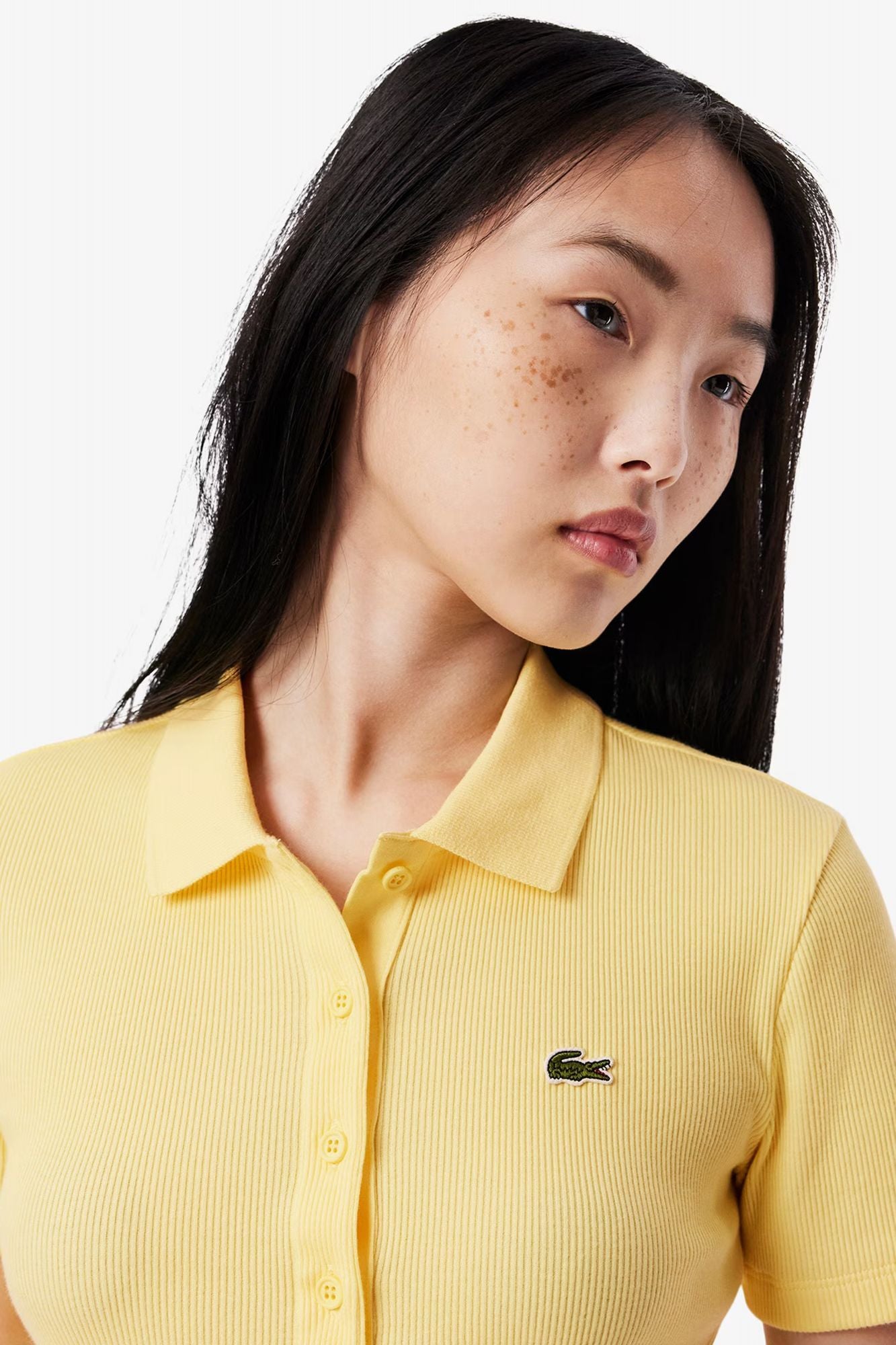 LACOSTE RIBBED COLLAR SHIRT en color AMARILLO (2)