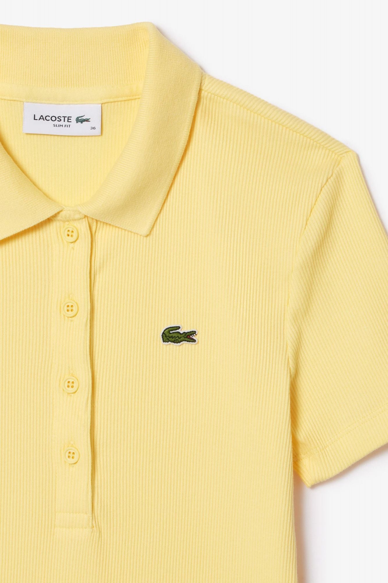 LACOSTE RIBBED COLLAR SHIRT en color AMARILLO (4)