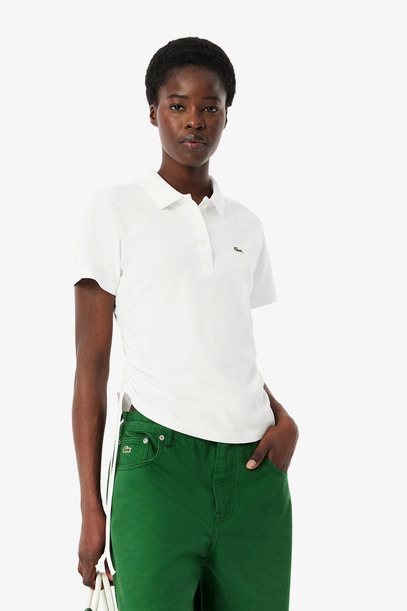 LACOSTE LONG SLEEVED RIBBED COLLAR S en color BLANCO (1)
