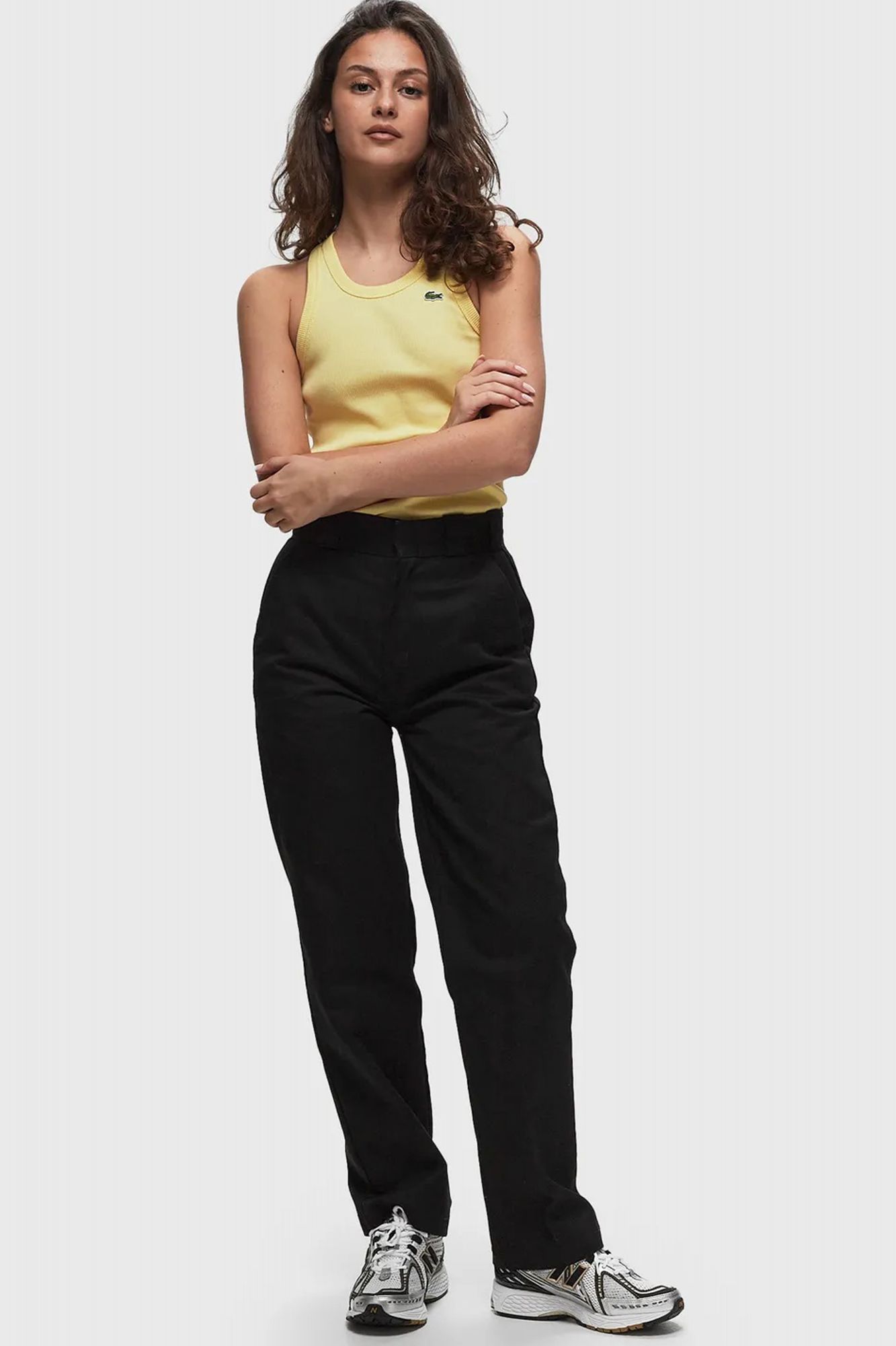 LACOSTE SLIM FIT COTTON TANK TOP en color AMARILLO (2)