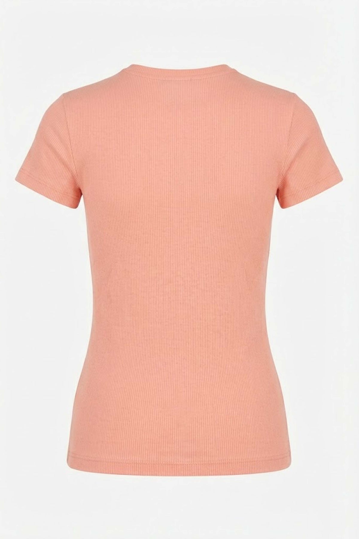LACOSTE SLIM FIT RIBBED COTTON T-SHIRT en color ROSA (2)