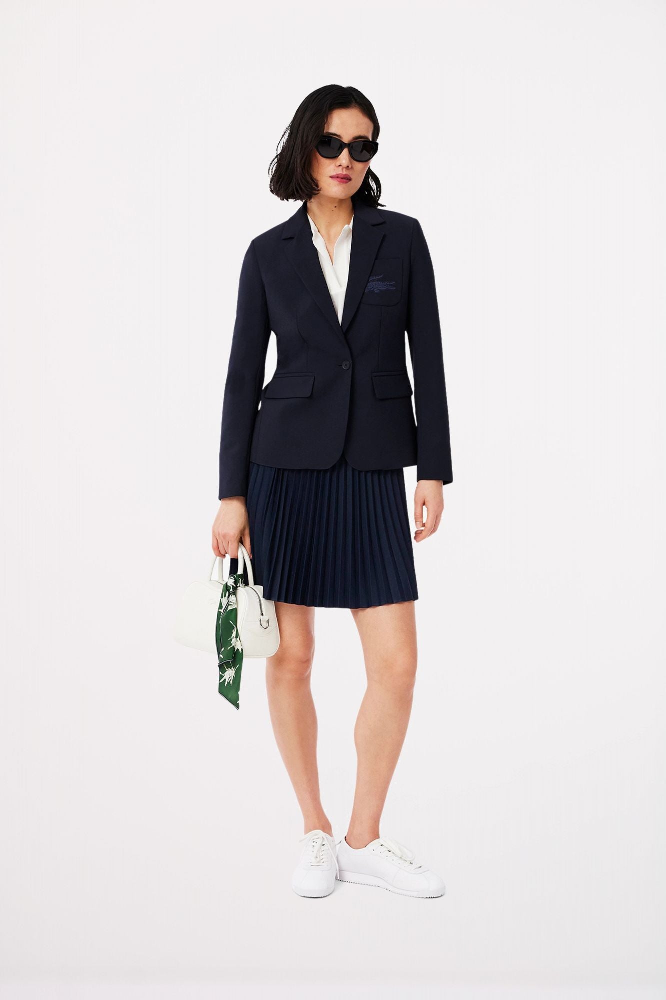 LACOSTE PLEATED MINI SKIRT en color AZUL (4)