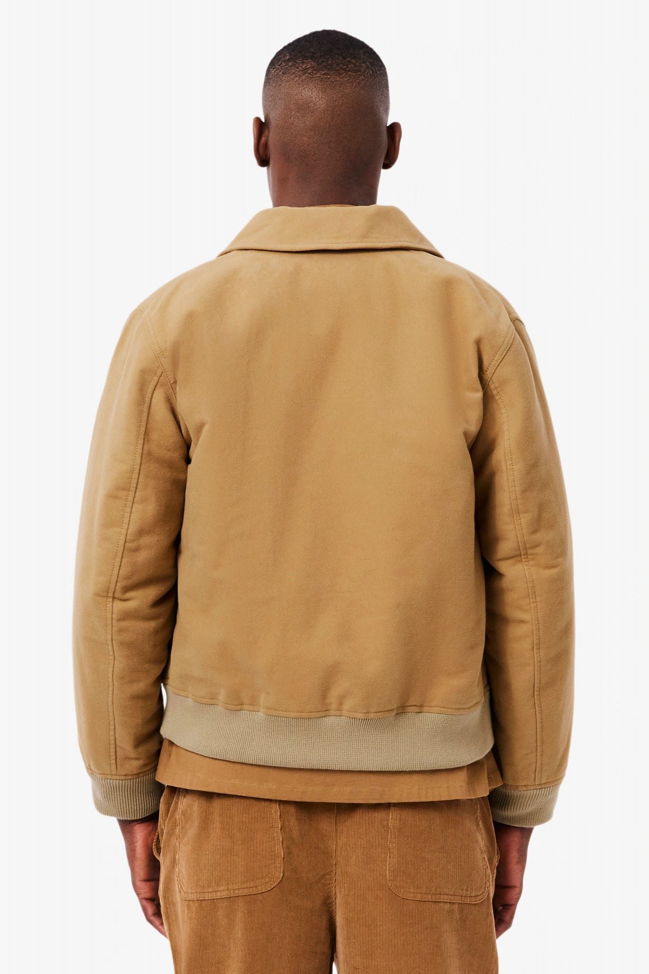 LACOSTE PADDED MOLESKIN JACKET  en color MARRON CLARO (3)