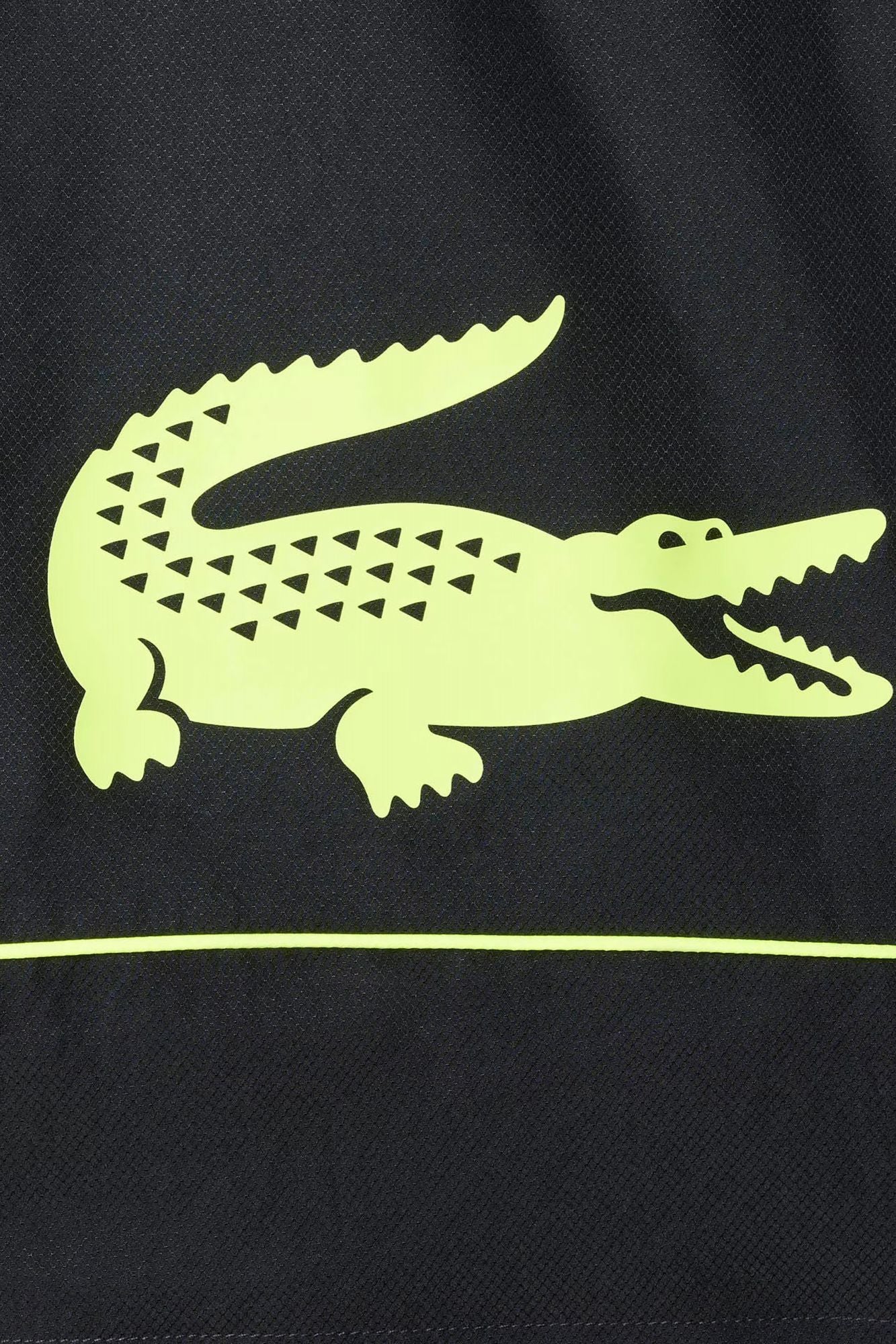 LACOSTE PRINTED DIAMOND TAFFETA TENNIS SHORTS en color NEGRO (2)