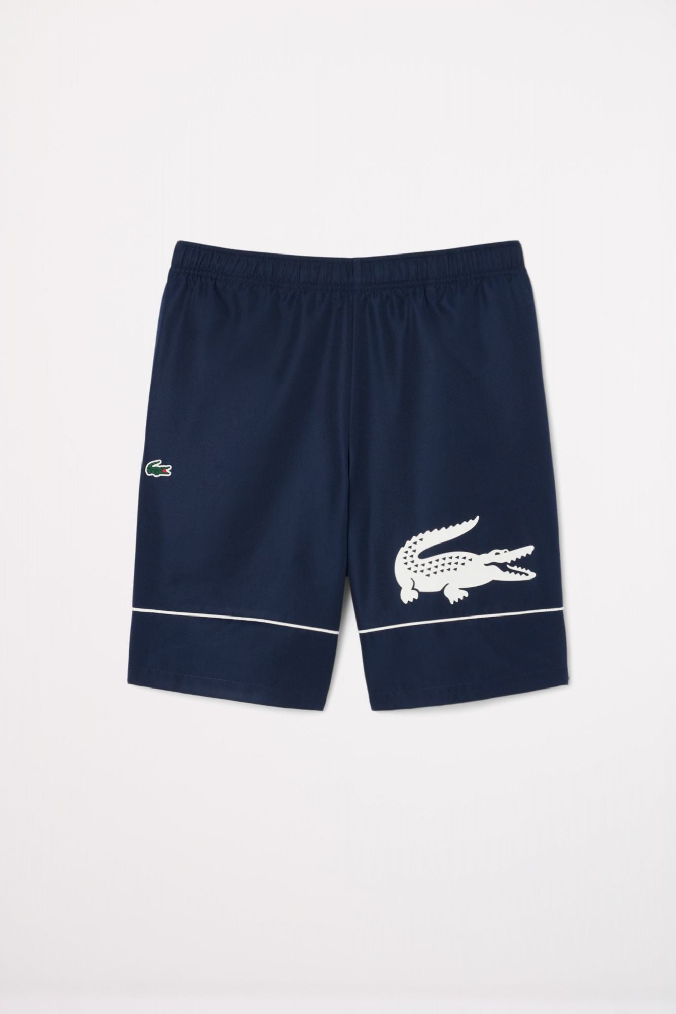 LACOSTE PRINTED DIAMOND TAFFETA TENNIS SHORTS en color AZUL (2)