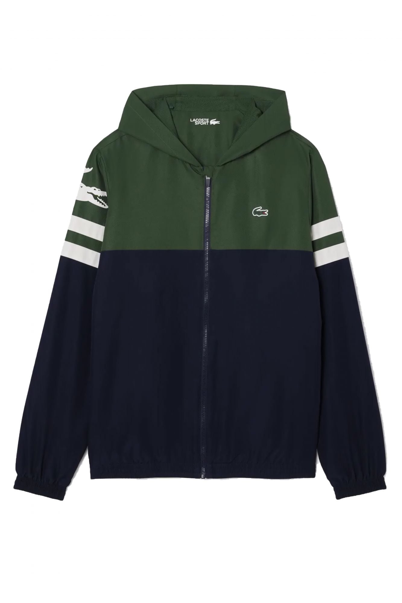 LACOSTE TENNIS WATER-REPELLENT HOODED JACKET en color AZUL (1)