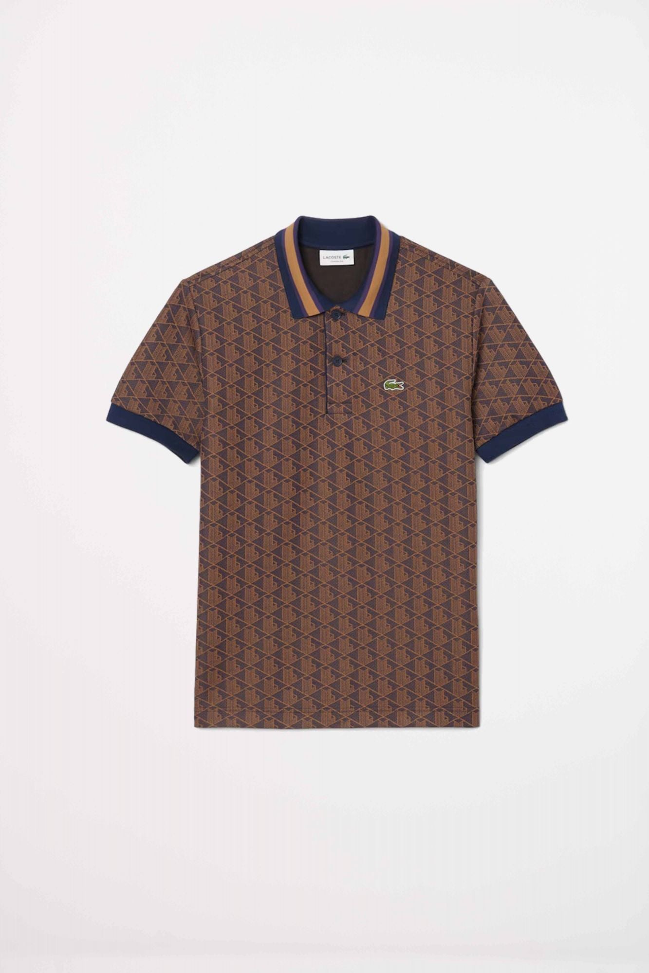 LACOSTE CLASSIC FIT MONOGRAM POLO en color MARRON (2)