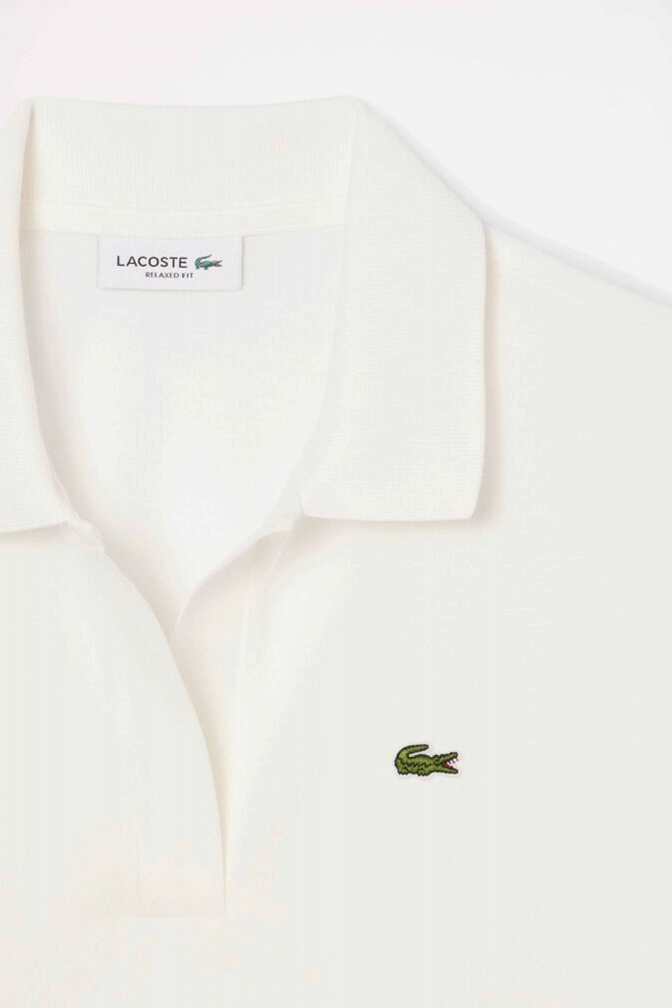 LACOSTE RELAXED FIT FLUID PIQUE POLO SHIRT en color BLANCO (2)