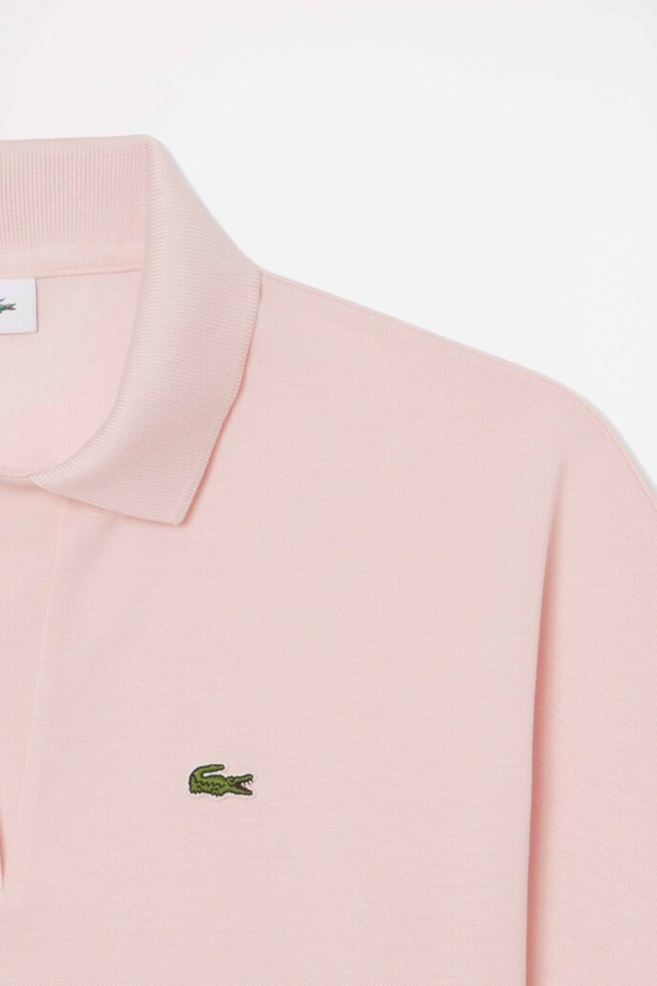 LACOSTE RELAXED FIT FLUID PIQUE POLO SHIRT en color ROSA (2)