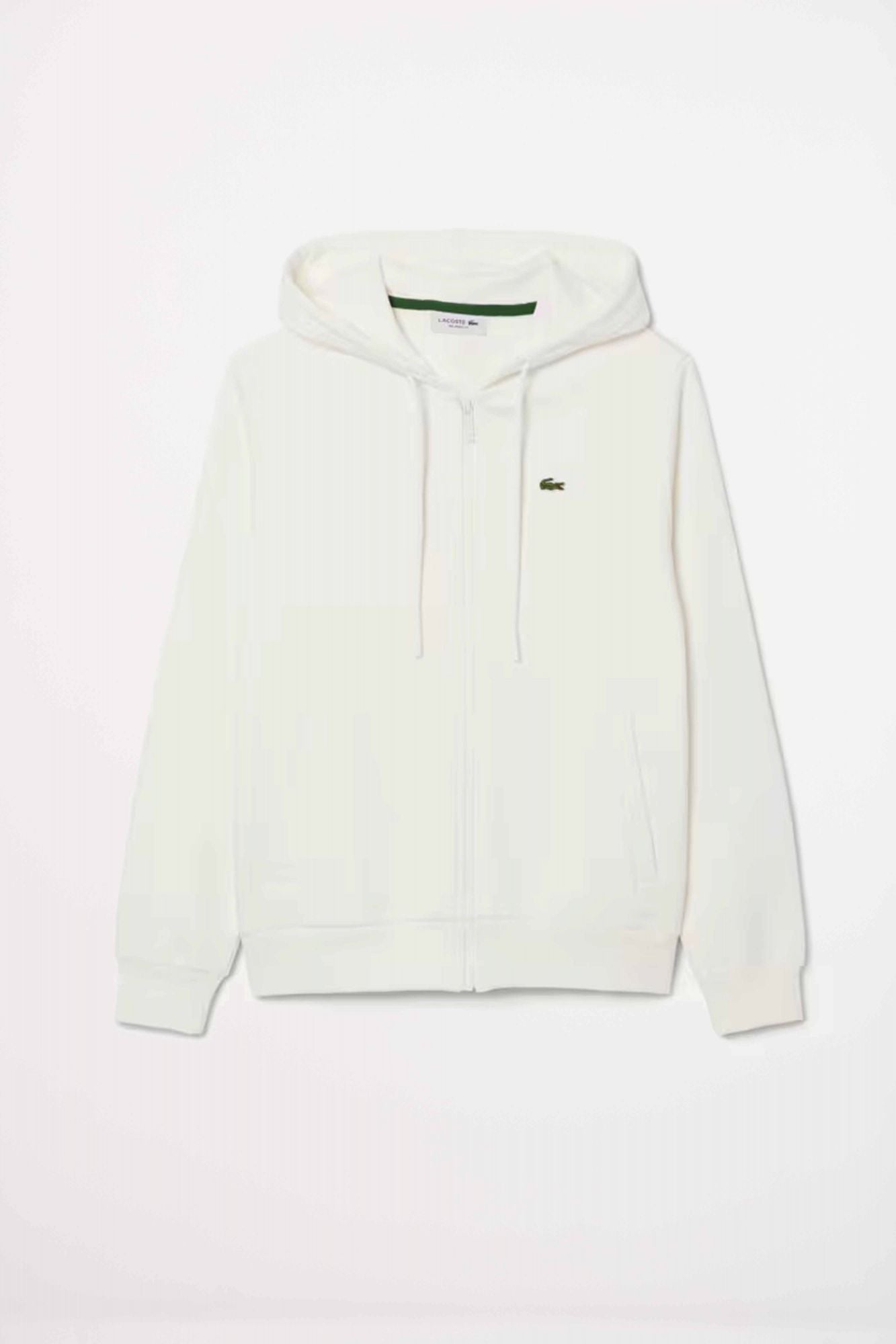 LACOSTE ZIPPED FLEECE HOODIE en color BLANCO (2)