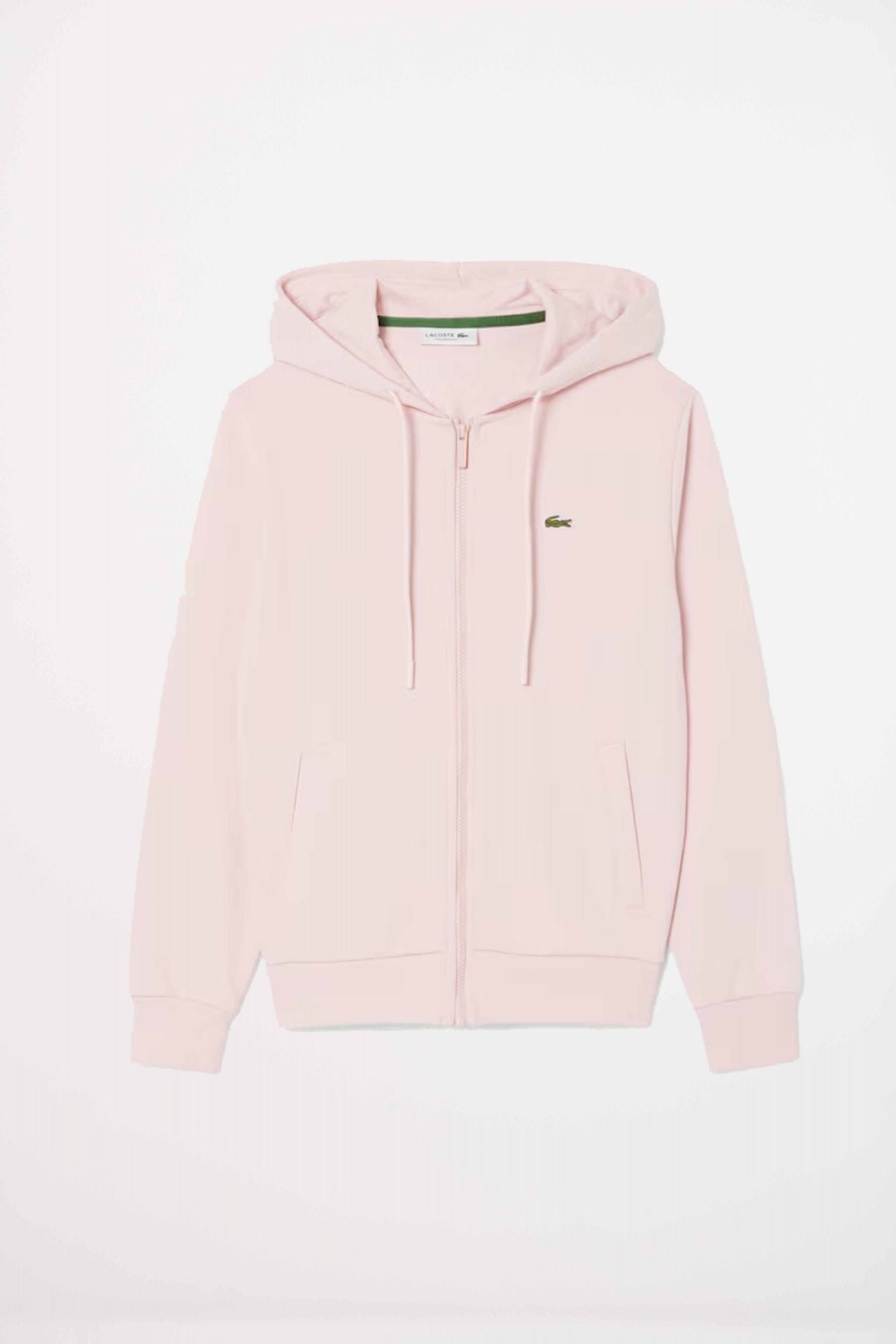 LACOSTE ZIPPED FLEECE HOODIE en color ROSA (2)