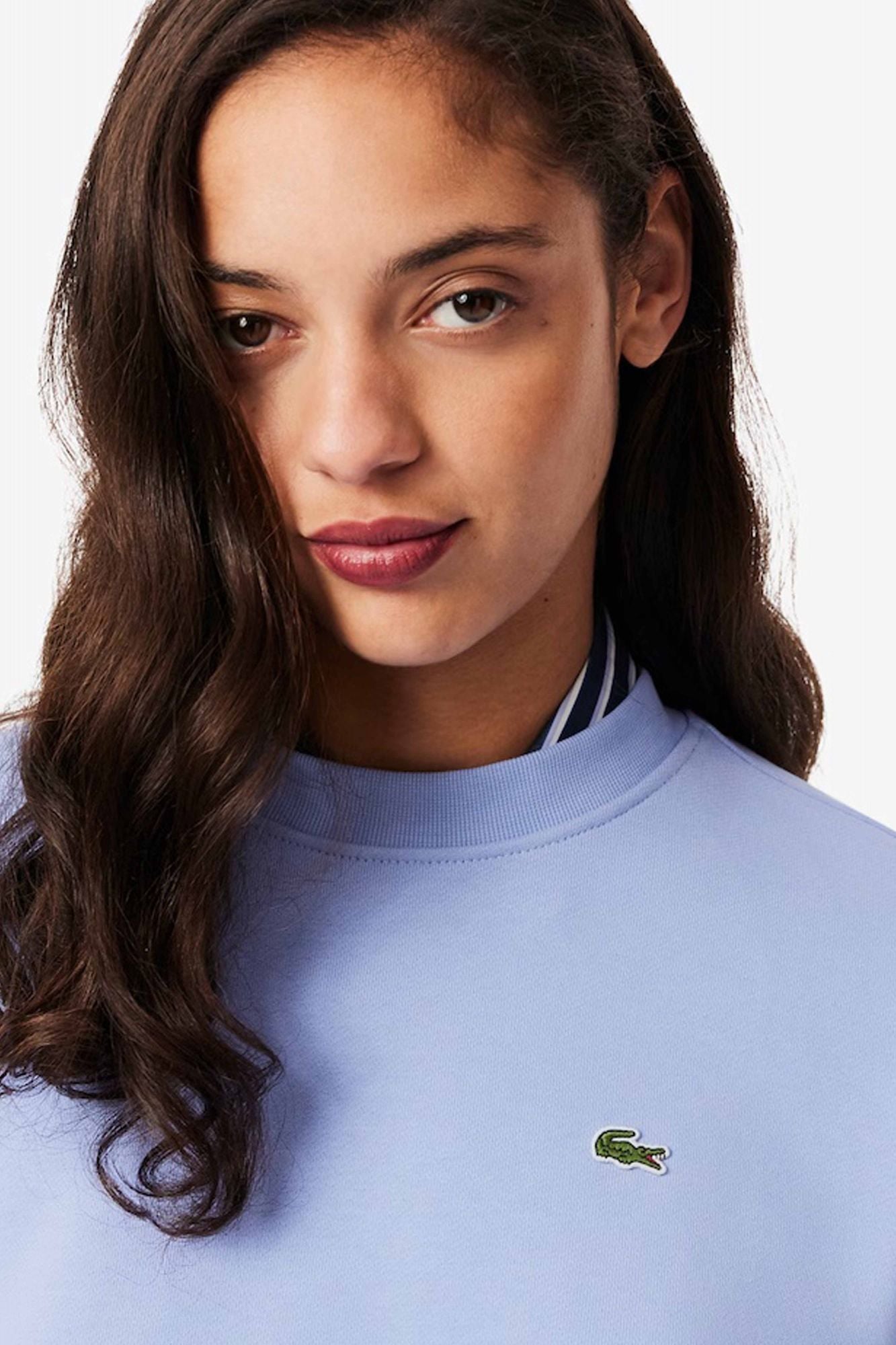 LACOSTE RELAXED FIT FLEECE CREW NECK en color AZUL (4)
