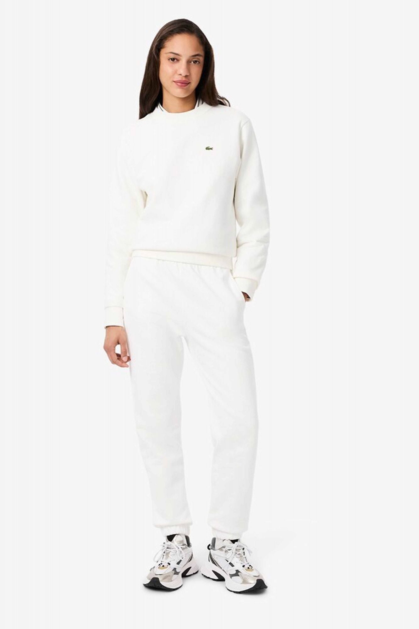 LACOSTE FLEECE SWEATPANTS en color BLANCO (4)